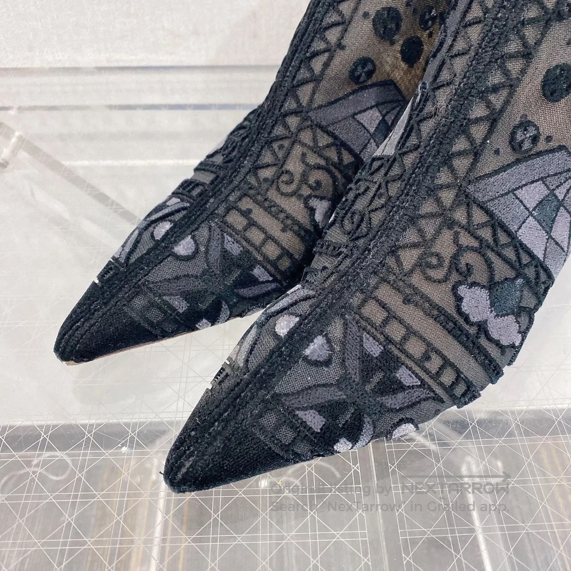 Dior Dior Black Velvet Low-Heel Ankle Boots. Size US 6.5 / IT 36.5 - 3 Thumbnail