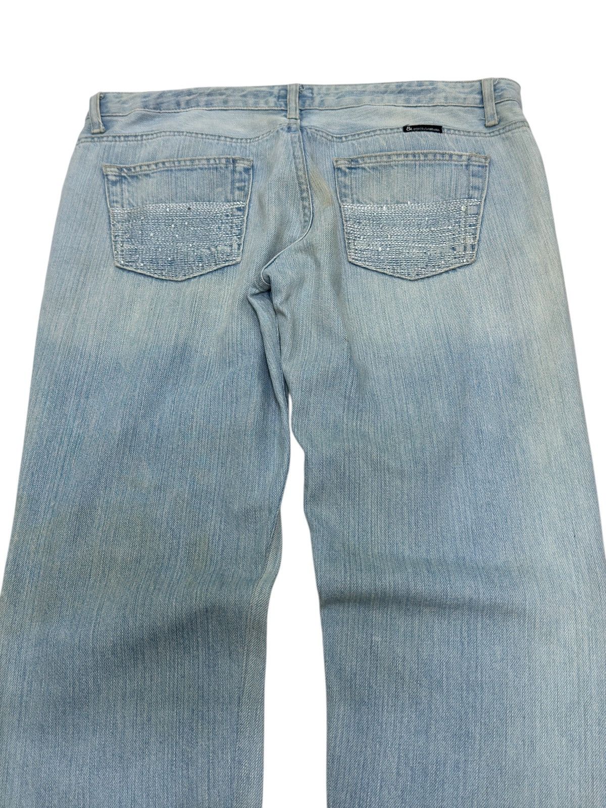 Dolce & Gabbana Dolce & Gabbana Zigzag Sun Faded Jeans Rare Swarovski Style Size US 34 / EU 50 - 10 Thumbnail