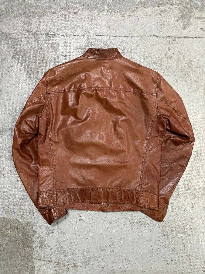 Roberto Cavalli AW2000 Roberto Cavalli Biker Red Bordeaux Leather Jacket Size US M / EU 48-50 / 2 - 6 Thumbnail