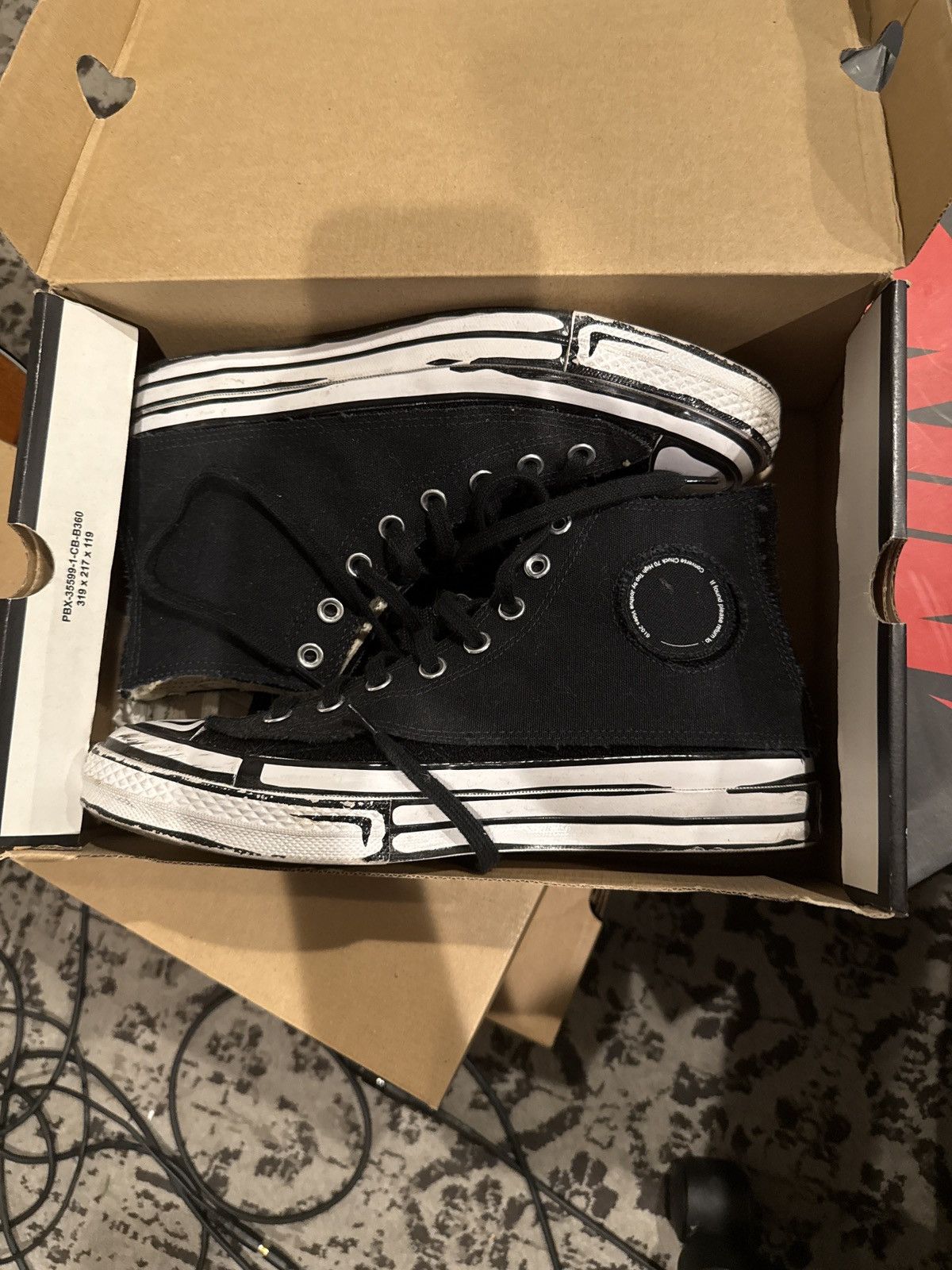 Converse Converse x Joshua Vides Velcro Hi Tops Size US 8.5 / EU 41-42 - 6 Thumbnail