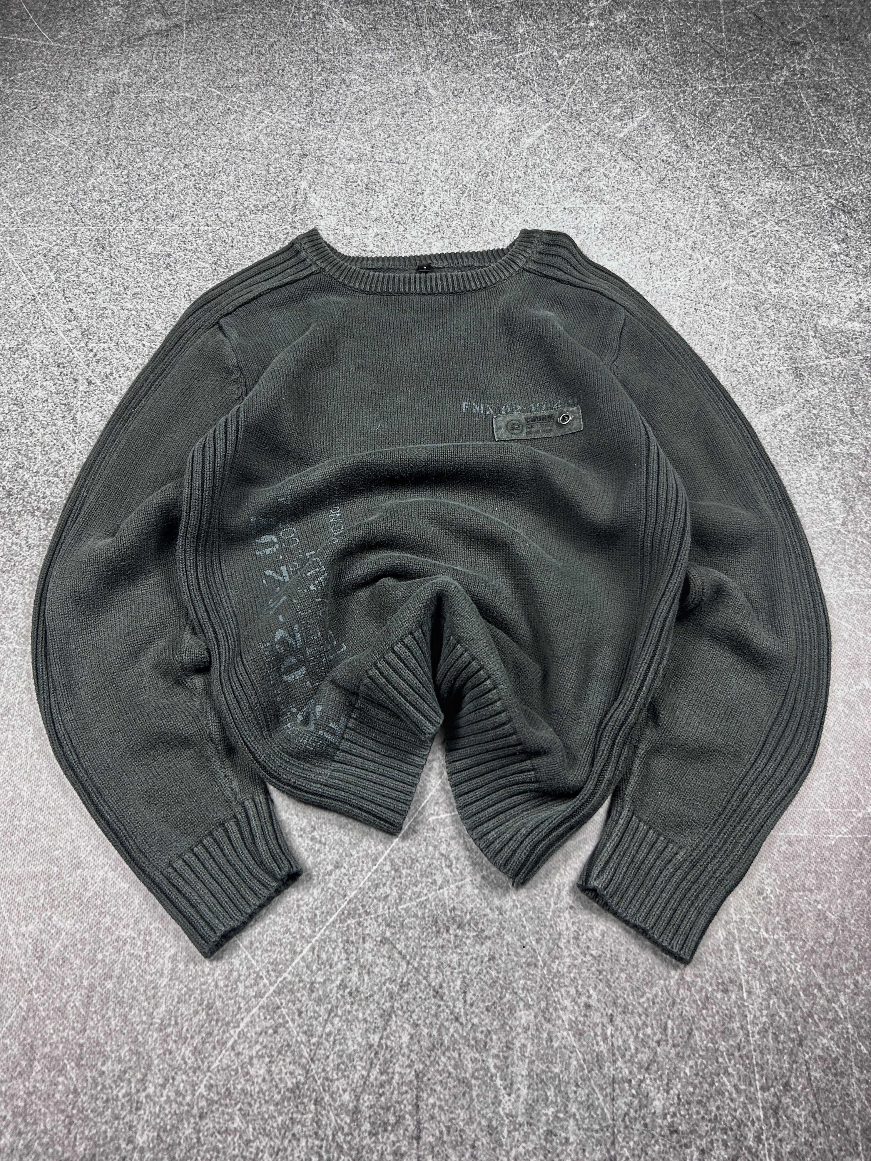 Vintage Vintage Knit Sweater Minimal Dark Grey Y2K Streetwear Fit Size US S / EU 44-46 / 1 - 1 Thumbnail