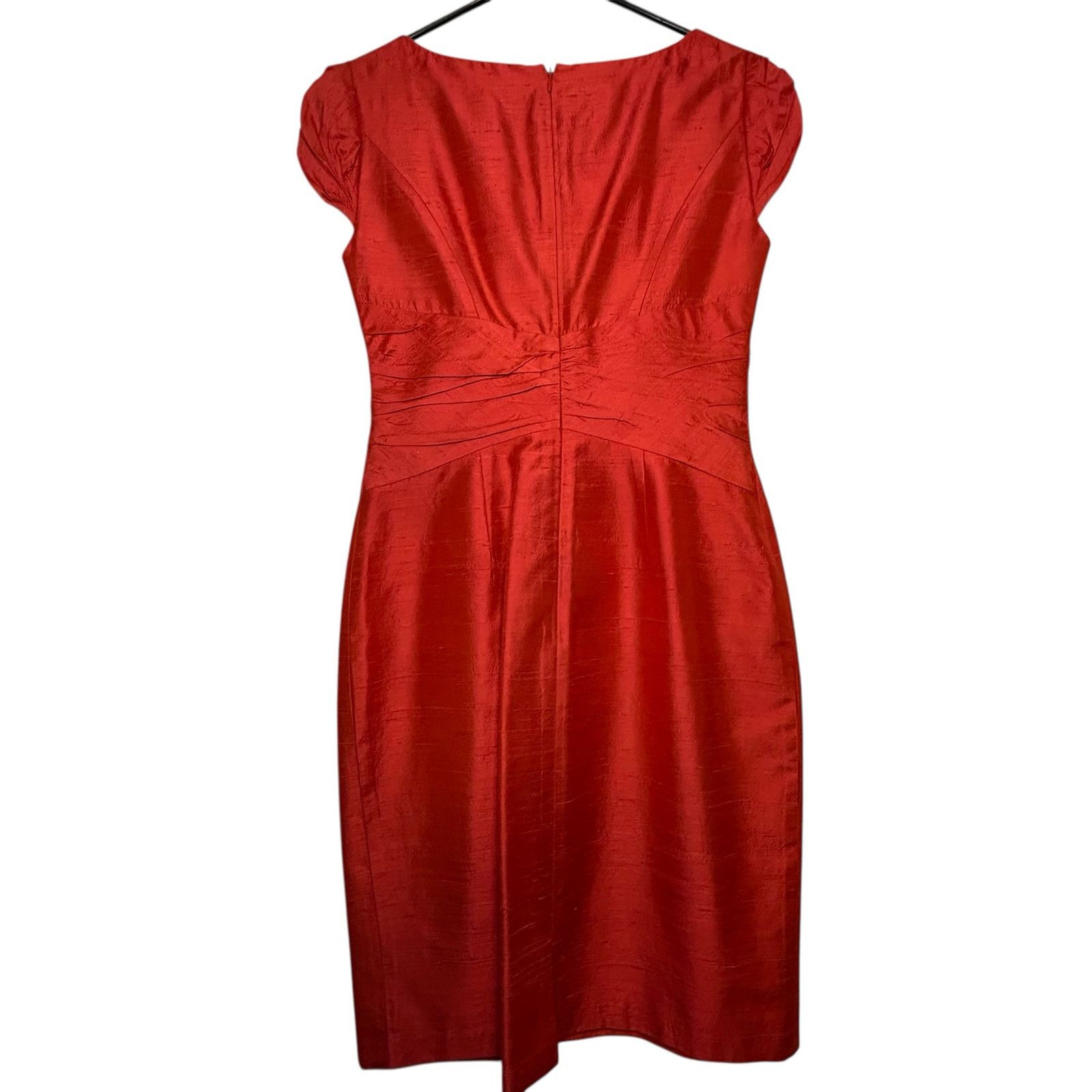 Other Kay Unger New York Orange Twist Waist Dress - Size 6 Size M / US 6-8 / IT 42-44 - 3 Thumbnail