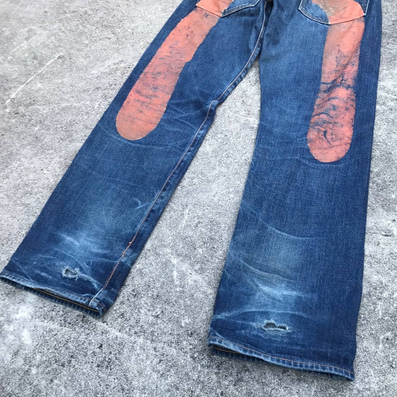 Evisu Vintage Evisu Big Daicock Redline Distressed jean W31x33 Size US 31 - 11 Thumbnail