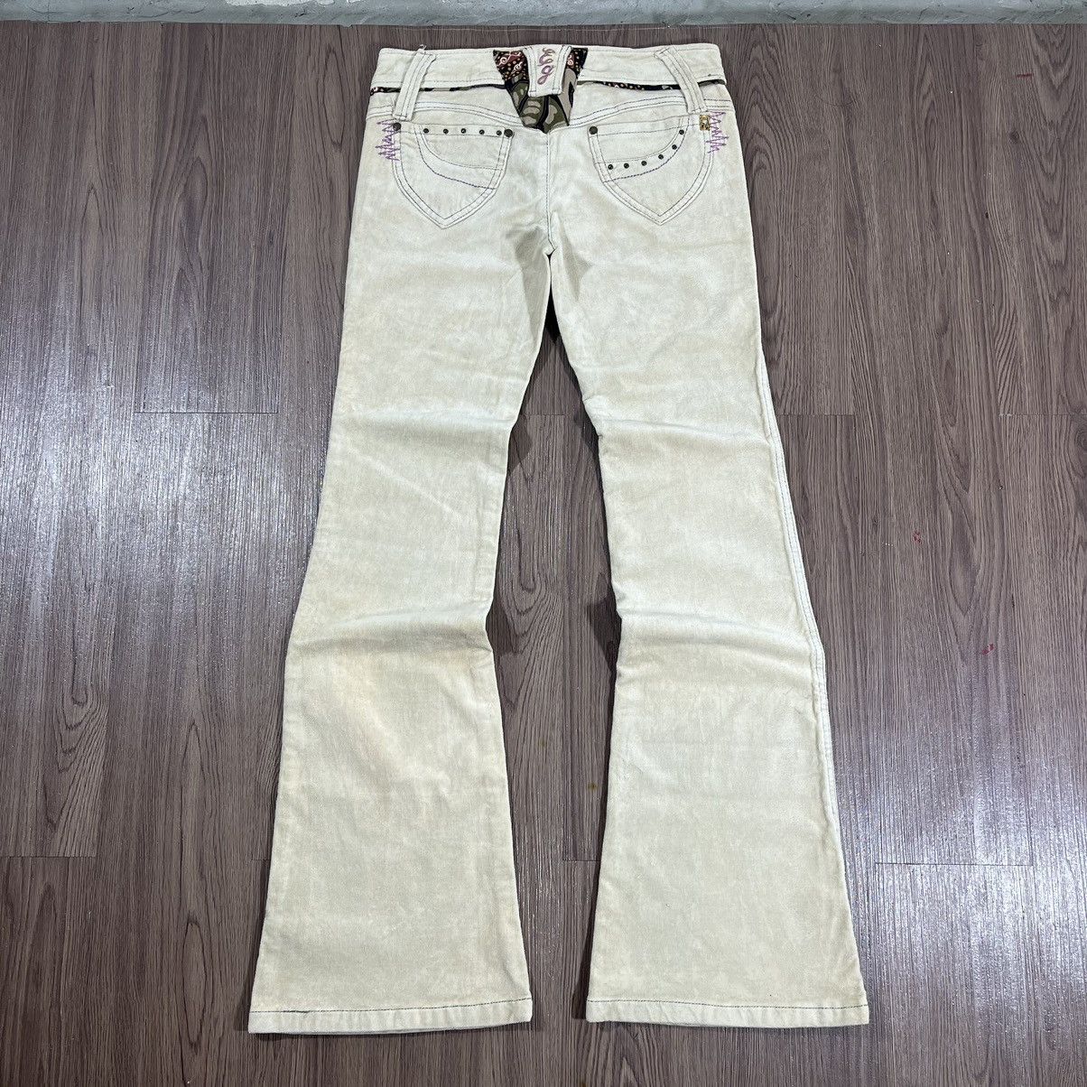 EGOIST EGOIST Y2K Oriental Corduroy Bootcut Flared Pants Size US 31 - 2 Thumbnail