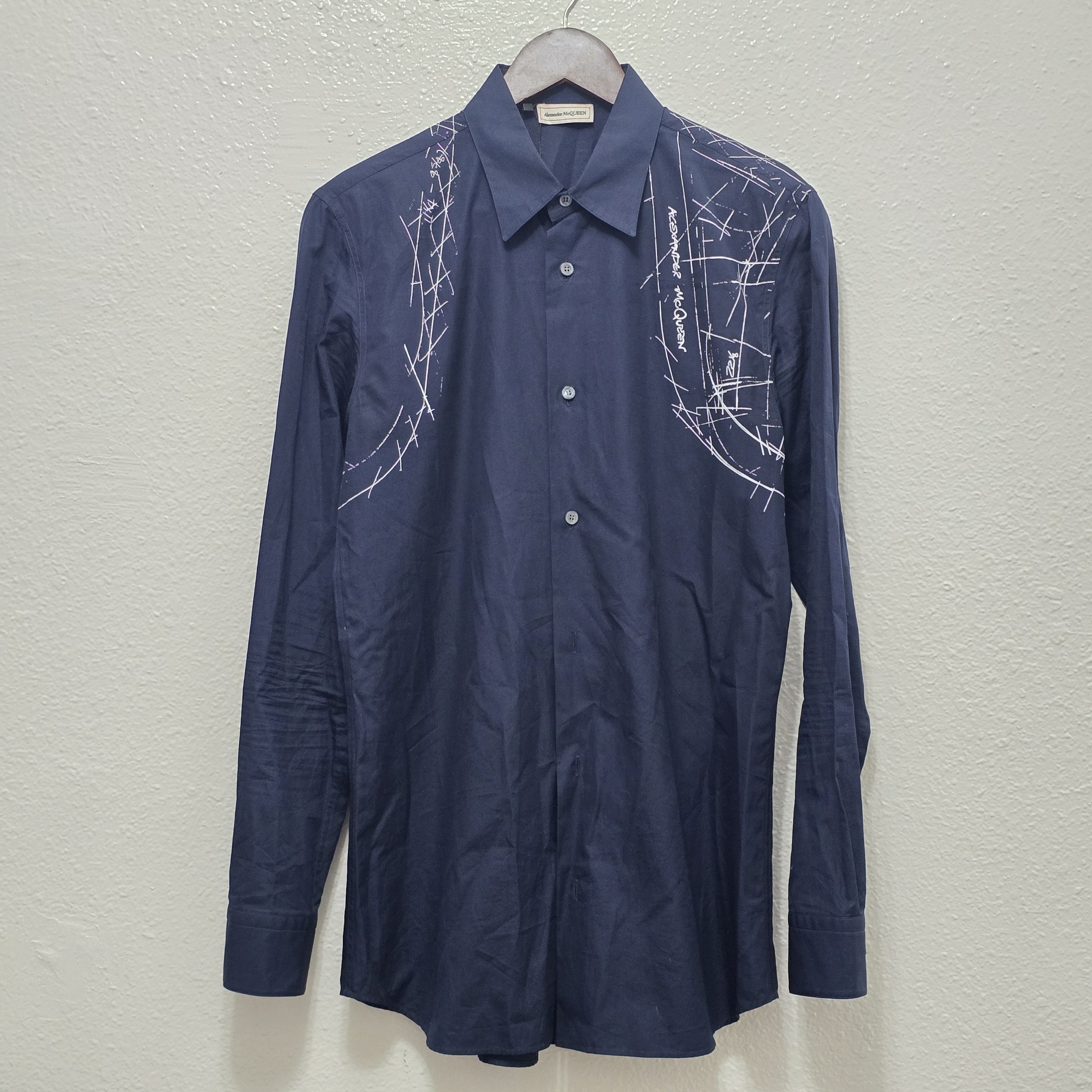 Alexander McQueen Harness-print shirt Size US M / EU 48-50 / 2 - 2 Thumbnail