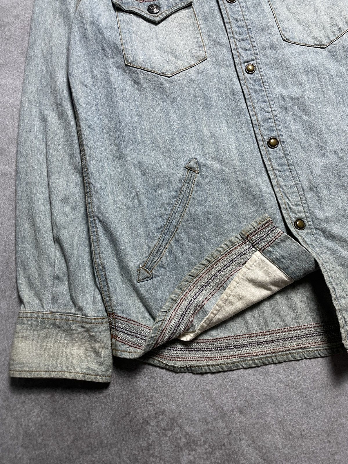 PPFM 2000’s iLLs - Sashiko Stitch Button Faded Shirt Size US M / EU 48-50 / 2 - 3 Thumbnail