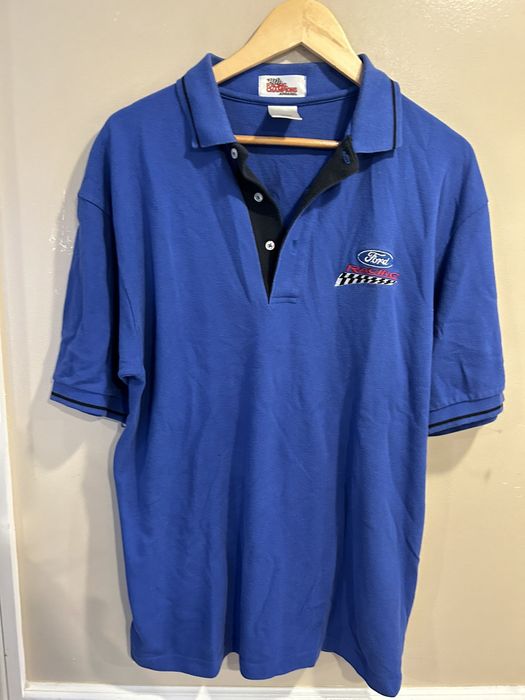 Ford Racing Vintage ford racing polo shirt blue large | Grailed