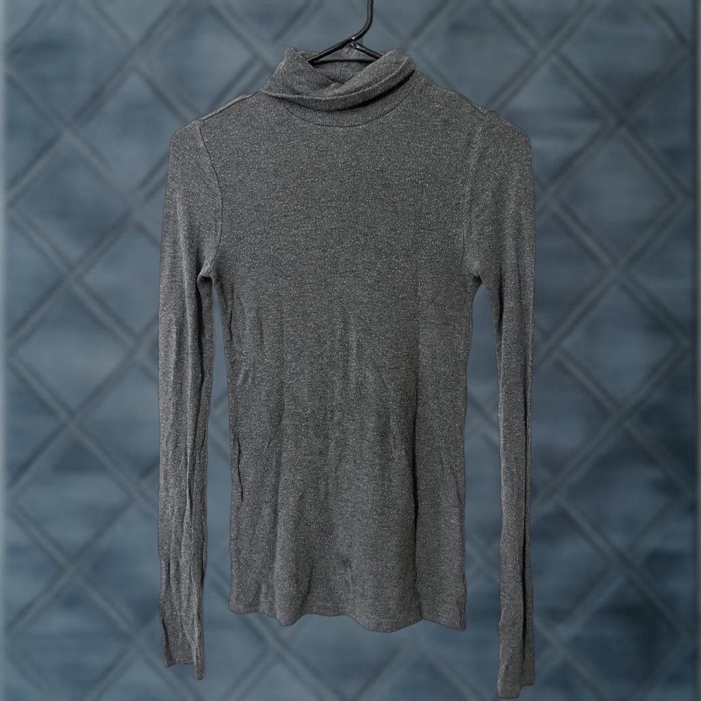 Gap GAP Women Sweater XS Gray Pullover Turtleneck Solid Lightweight Cotton Womens Size XS / US 0-2 / IT 36-38 - 1 Thumbnail
