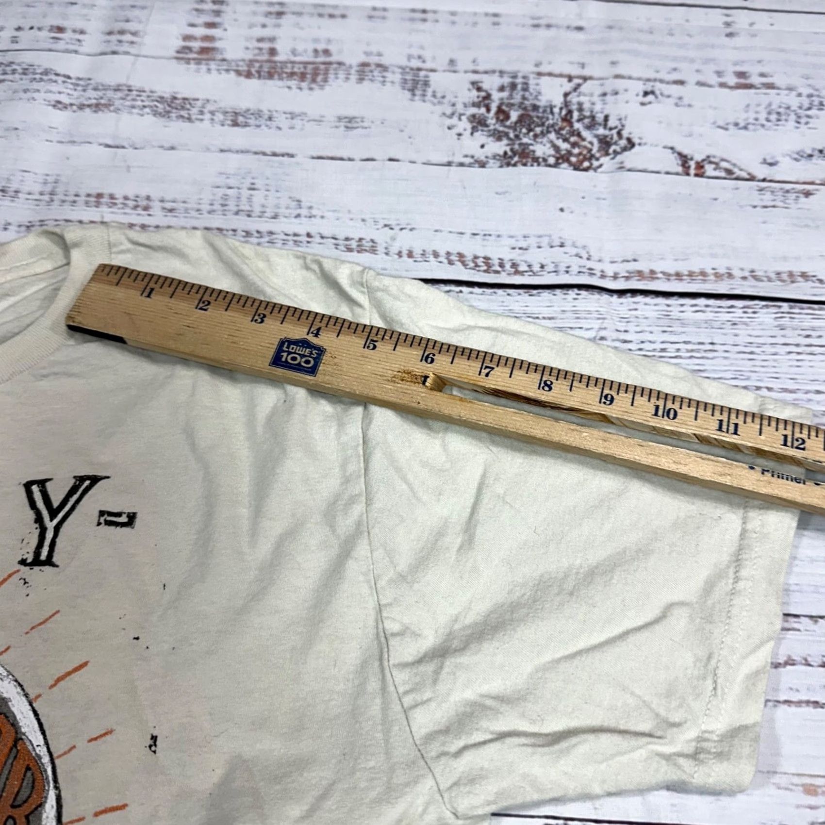 Harley Davidson Harley-Davidson Womens Mile High Club T-Shirt Sz L Beige Cotton Shirt Womens Beig e Mile High Club 90s Event Vintage-ish Size L / US 10 / IT 46 - 3 Thumbnail