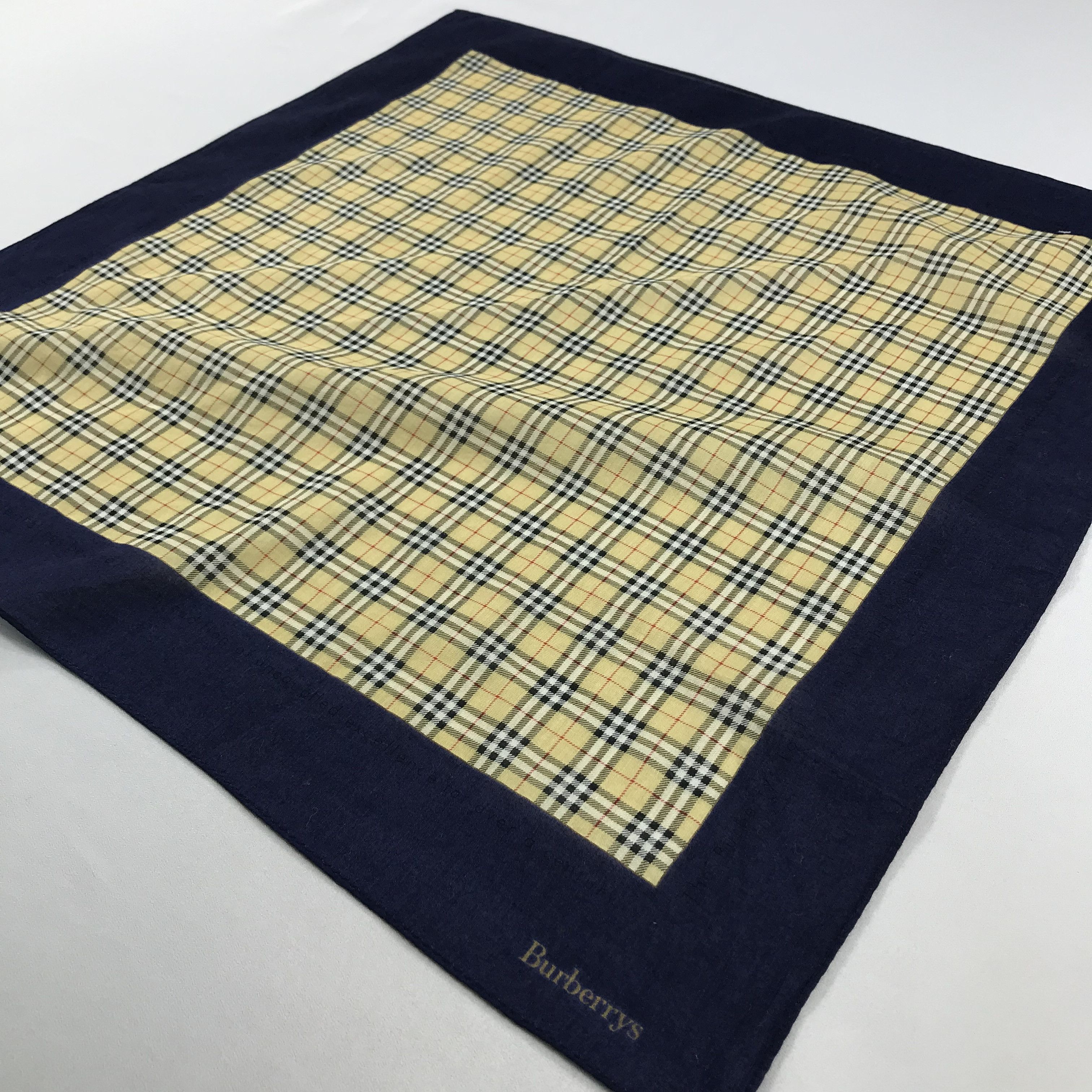 Burberry × Vintage Burberry Bandana / Handkerchief / Neckerchief - S2460 Size ONE SIZE - 2 Thumbnail