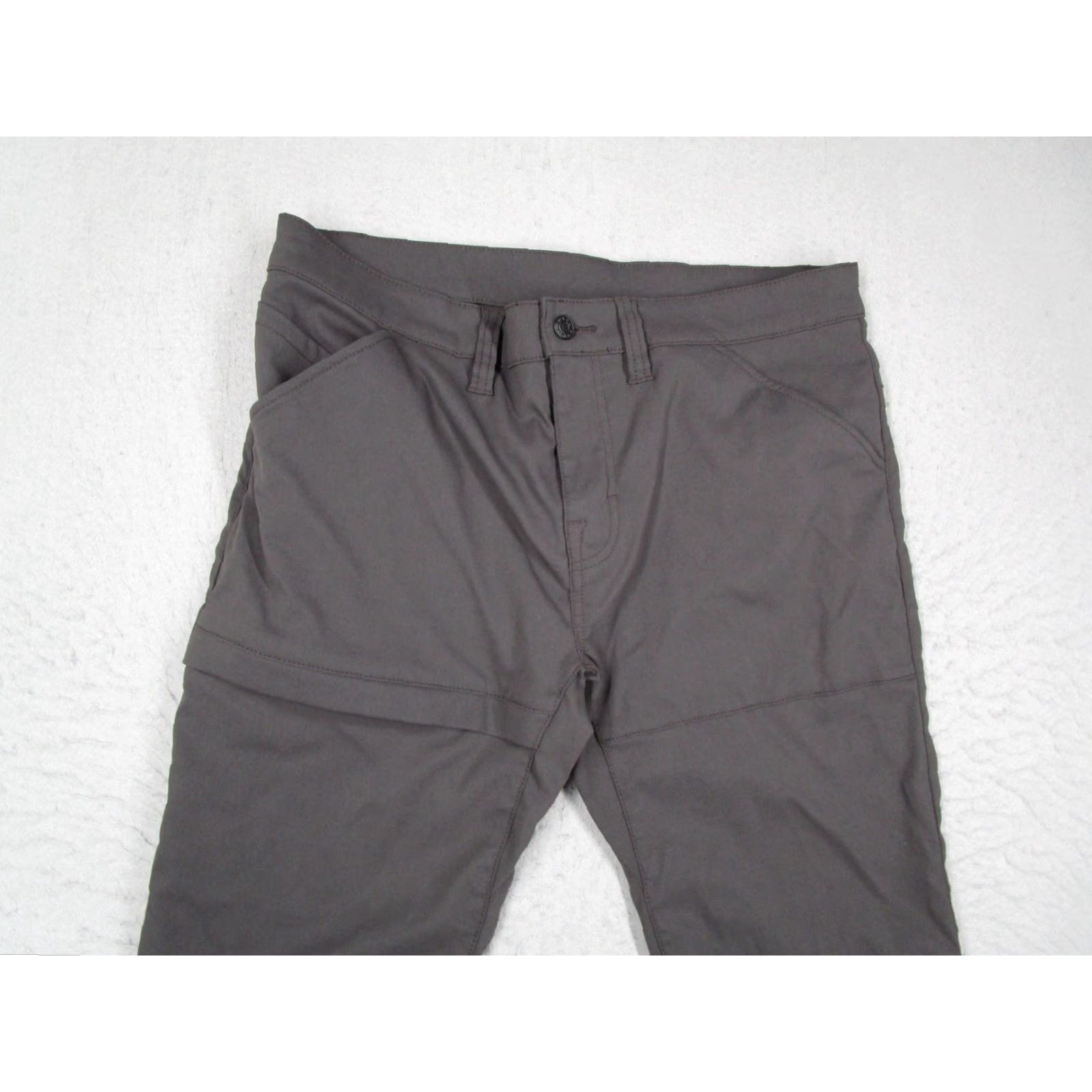 Prana prAna Pants Mens 34x32 Slim Chino Gray Travel Hiking Cargo Pocket 97% nylon Spandex Size US 34 / EU 50 - 2 Thumbnail
