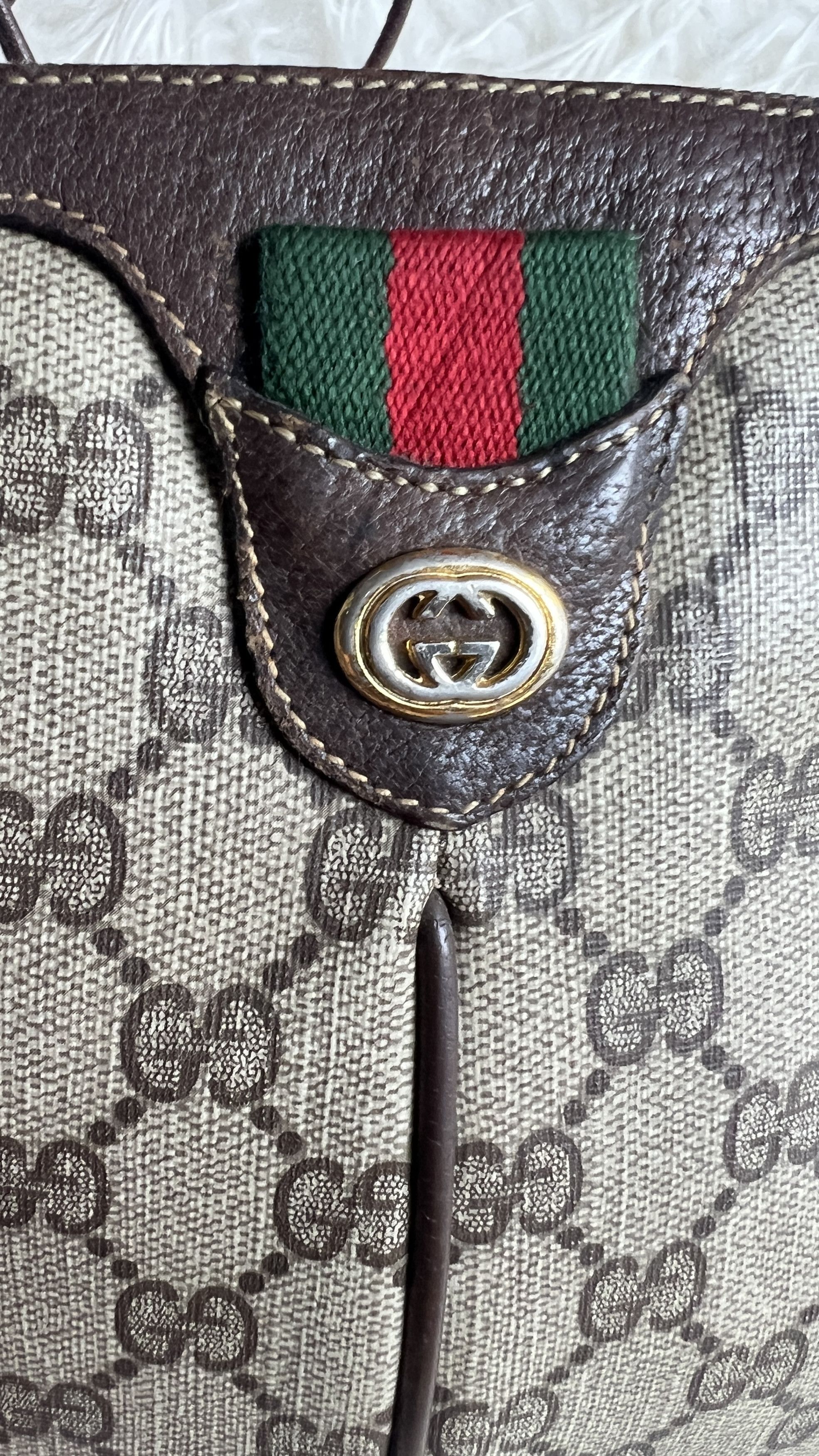 Gucci Auth Gucci GG Monogram Supreme Sherry Web Ophidia Size ONE SIZE - 7 Thumbnail