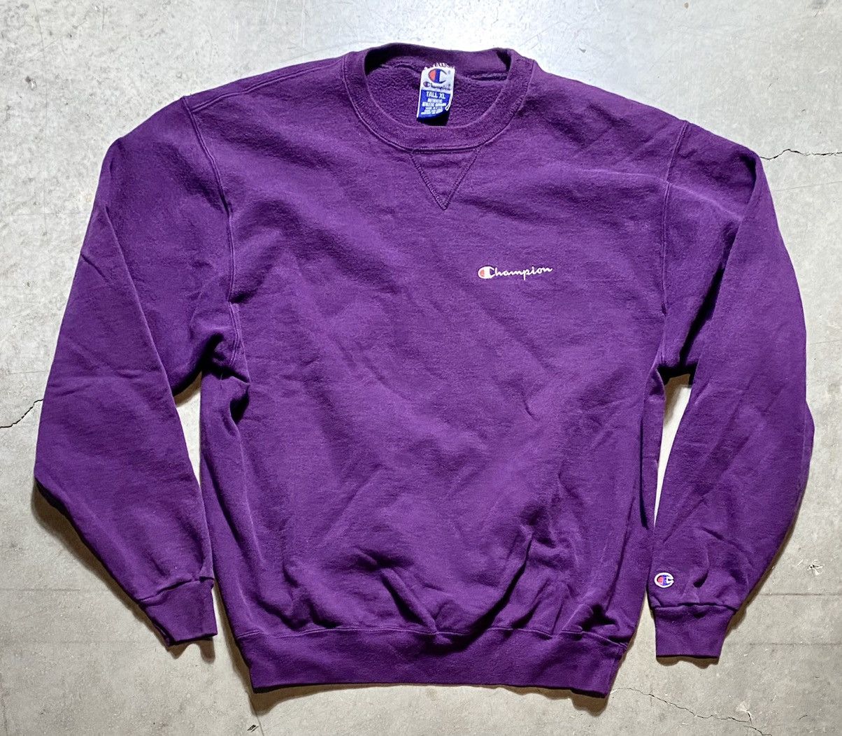 Champion × Vintage Vintage 90’s Champion Script Logo Sweatshirt XLT Size US XL / EU 56 / 4 - 1 Thumbnail