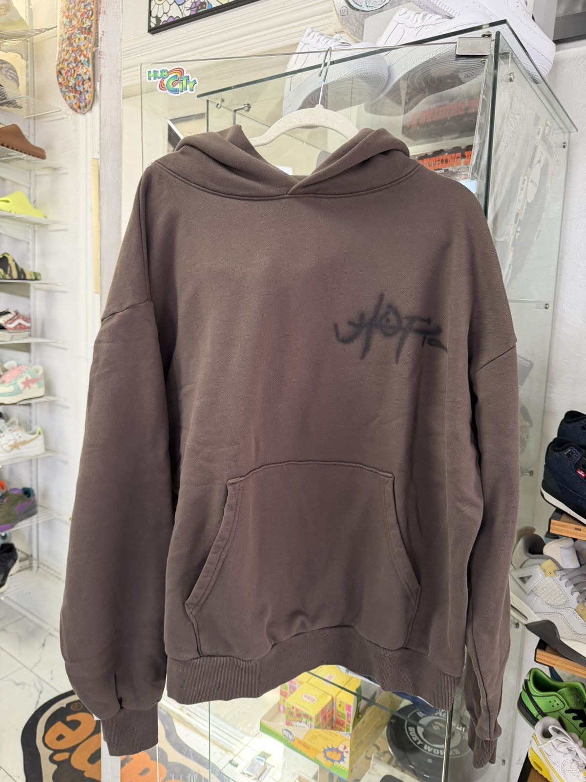 Travis Scott Travis Scott Utopia Hoodie (Dark Brown/Grey) Size US XL / EU 56 / 4 - 1 Thumbnail