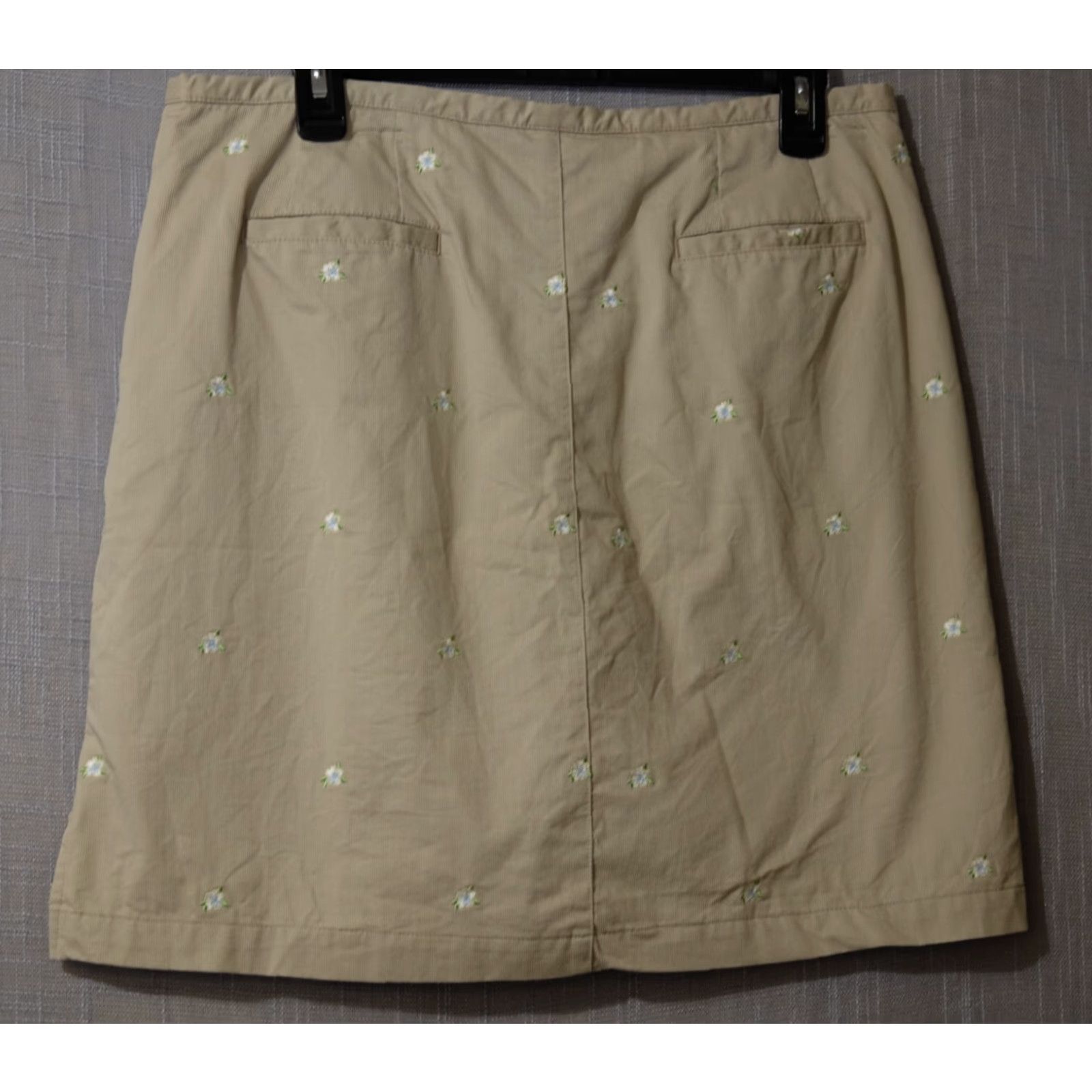 Vintage Liz Golf Embroidered Floral Skirt Skort Beige Women's Size 12 Size 34" / US 12 / IT 48 - 7 Thumbnail
