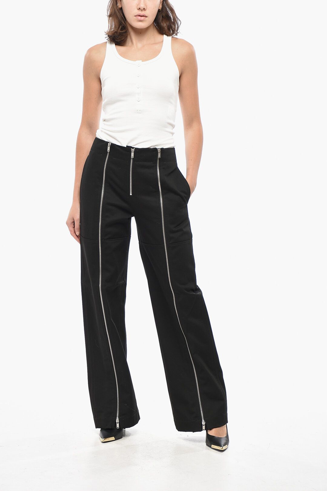 Jil Sander og1mm1225 Cotton Straight Fit Pant in Black Size 27" / US 4 / IT 40 - 4 Thumbnail