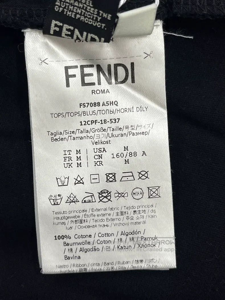 Fendi Fendi Side Old Logo Short Sleeve T-Shirt with Large Logo Size M / US 6-8 / IT 42-44 - 5 Thumbnail