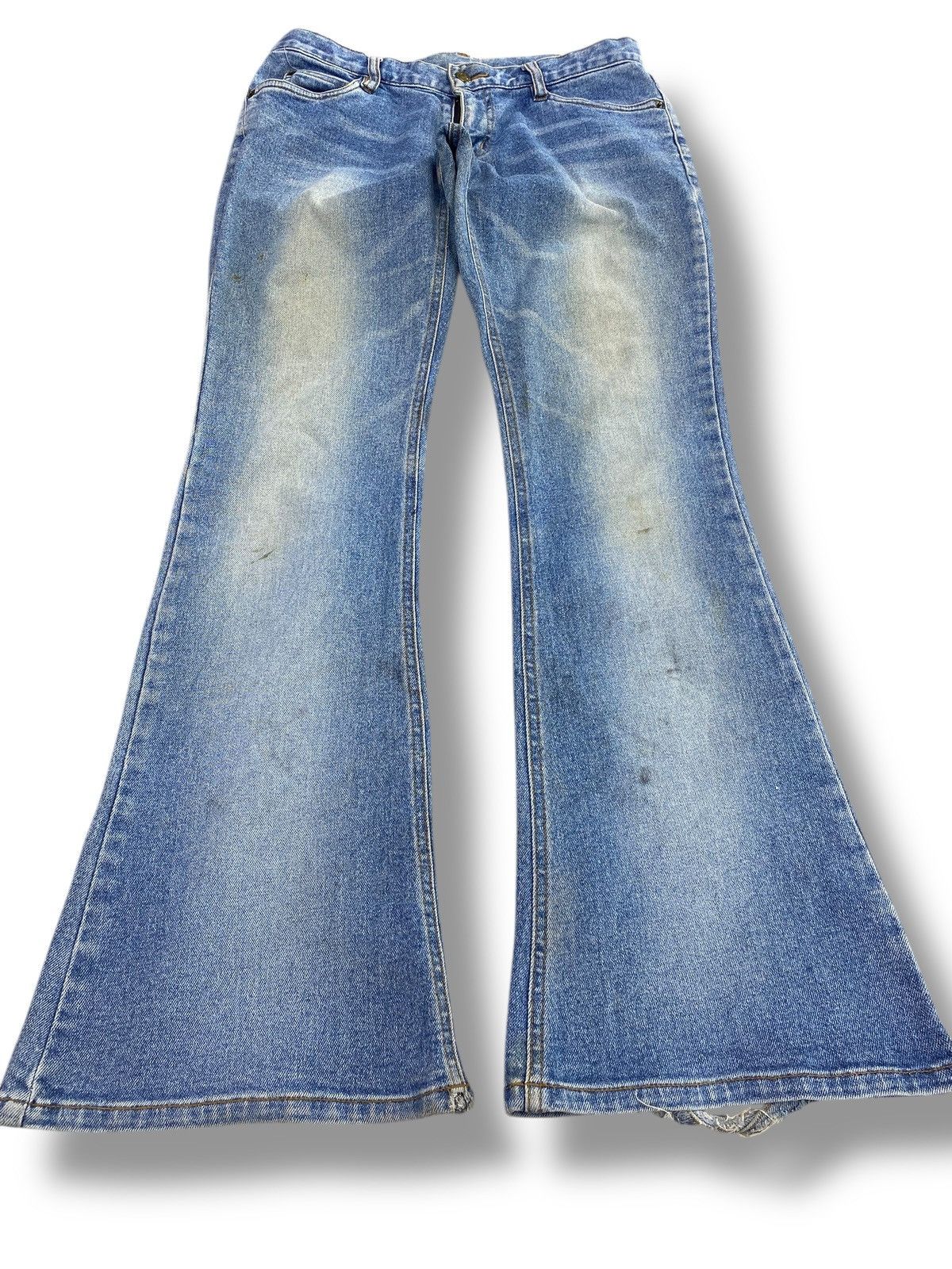 Japanese Brand Faded Wash High Waist Flare Jeans