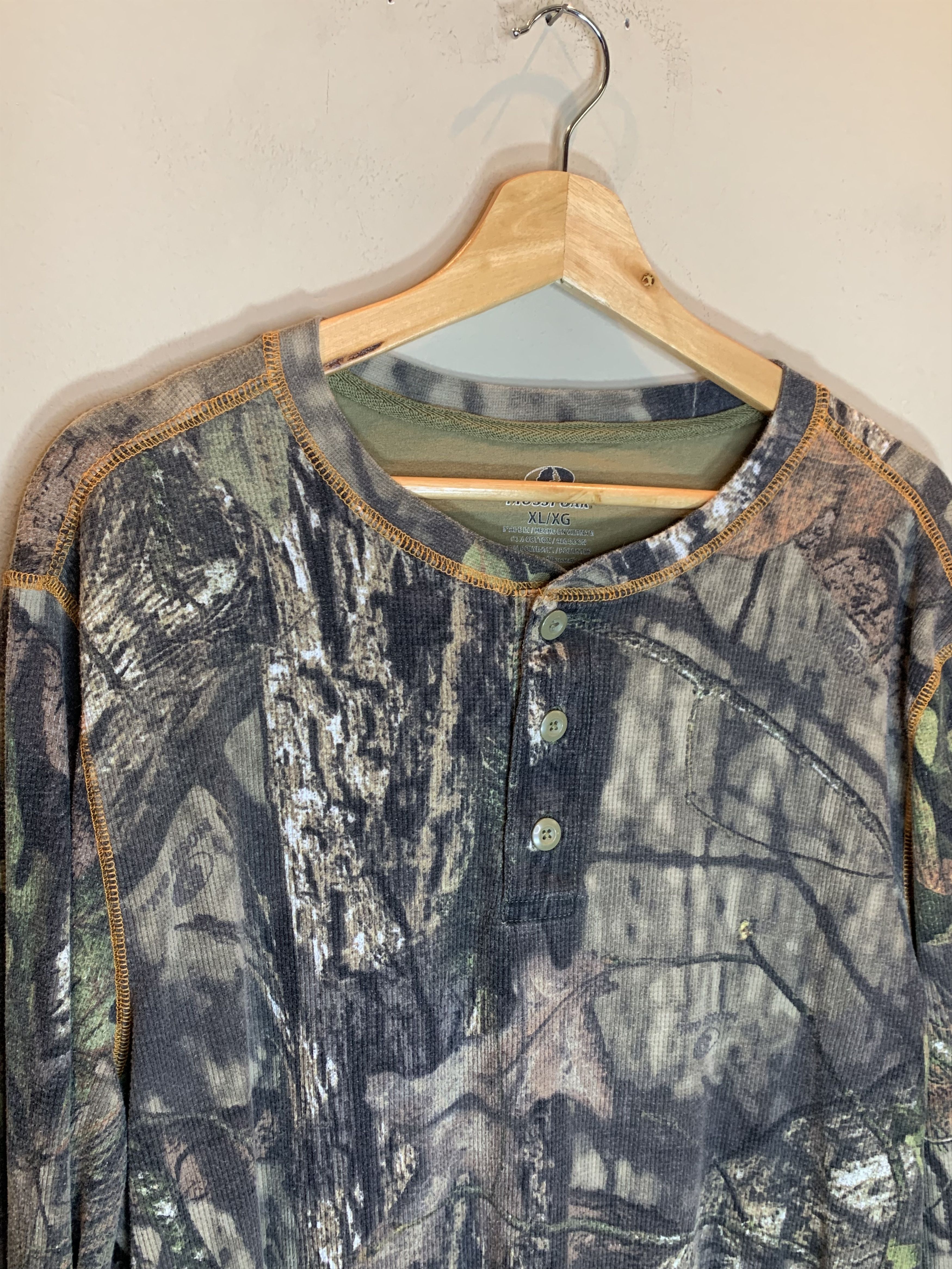 Mossy Oaks *RARE* Vintage Mossy Oak Camo Knit Henley Long Sleeve Shirt Size US XL / EU 56 / 4 - 4 Thumbnail