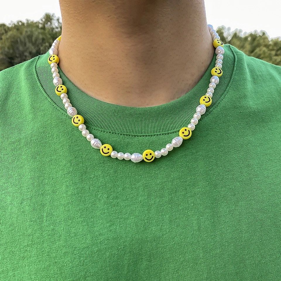 Jewelry Smiley Face Pearl Necklace Size ONE SIZE - 1 Thumbnail