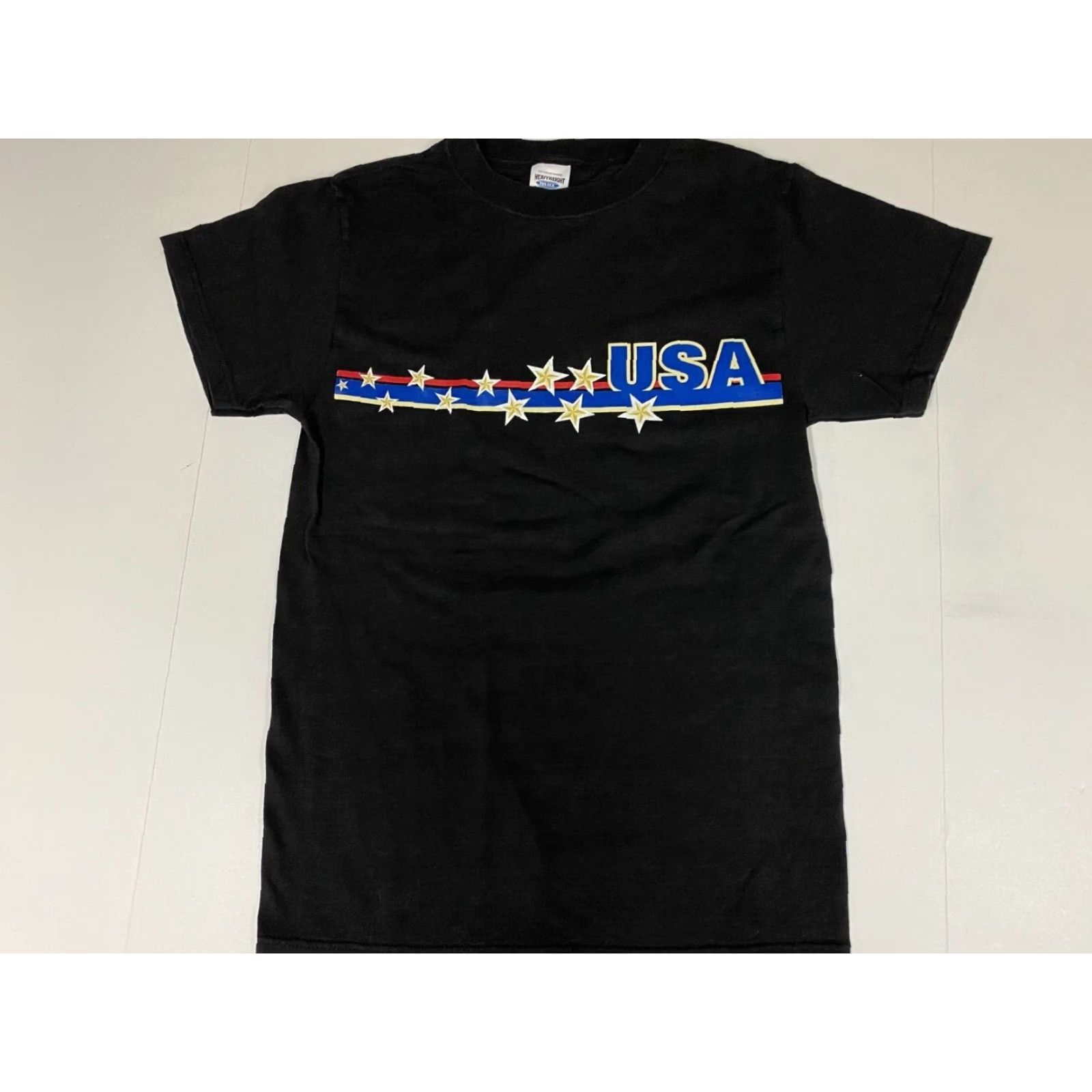 Tultex Tultex USA America Mens T-Shirt S Black Stars Graphic Crew Neck Short Sleeve Cotton 90s Vintage: No Mens Size US S / EU 44-46 / 1 - 2 Thumbnail