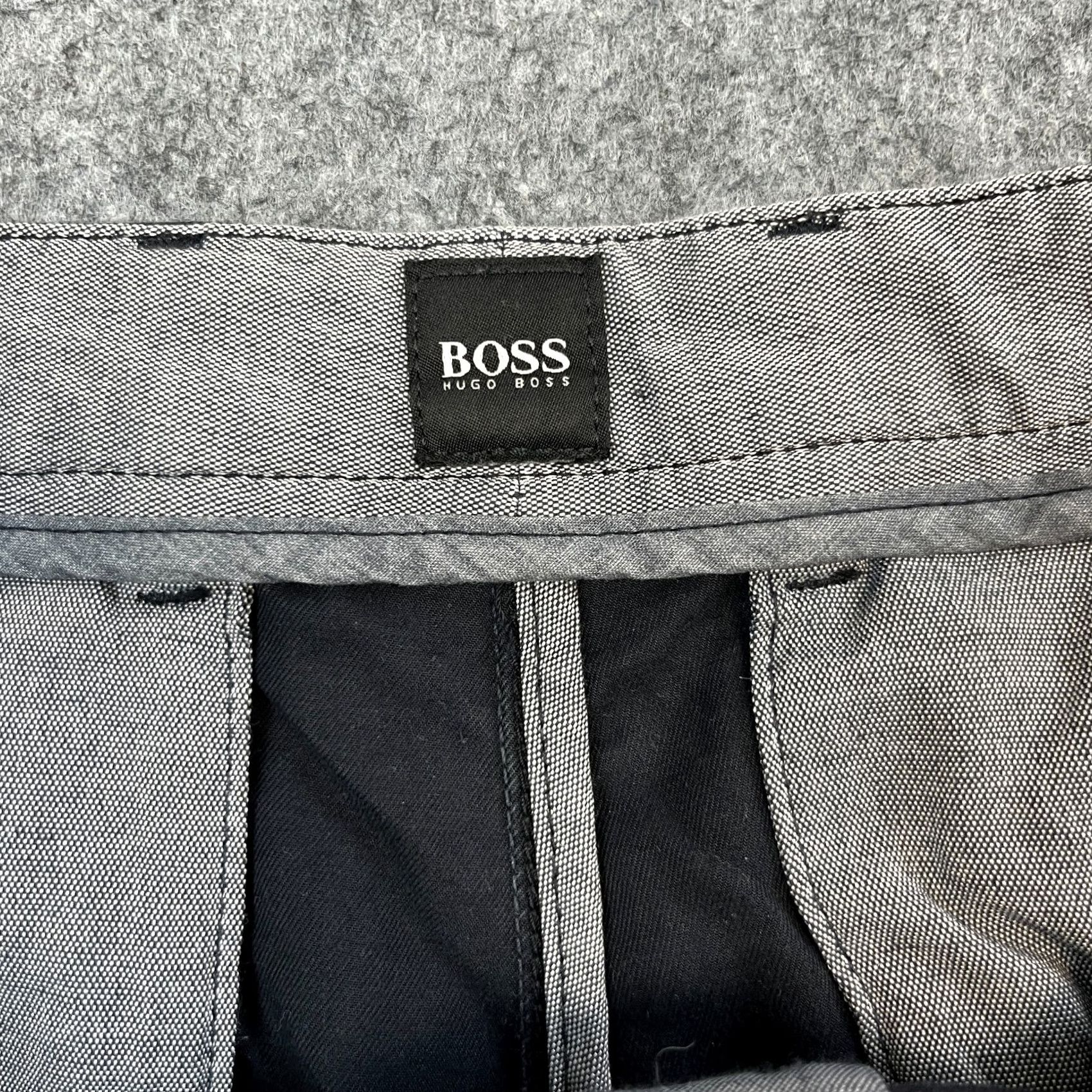 Vintage Hugo Boss Mens Chino Trousers Pants Straight 36 34 Charcoal Grey Stretch Crigan Size US 36 / EU 52 - 7 Thumbnail