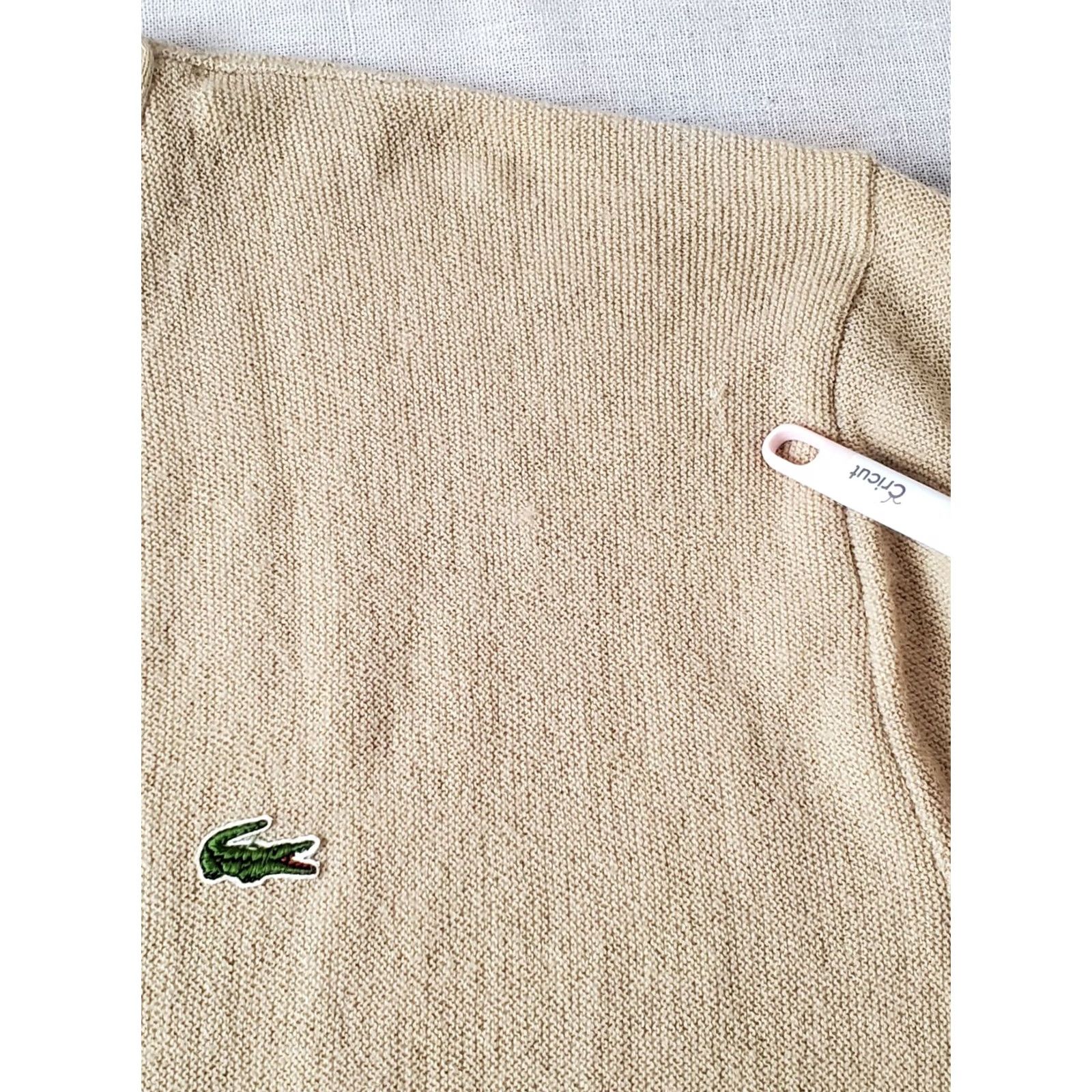 Izod Vintage IZOD Lacoste Cardigan Sweater Cream Knit Button Long Sleeve Men's Size L Size US L / EU 52-54 / 3 - 5 Thumbnail