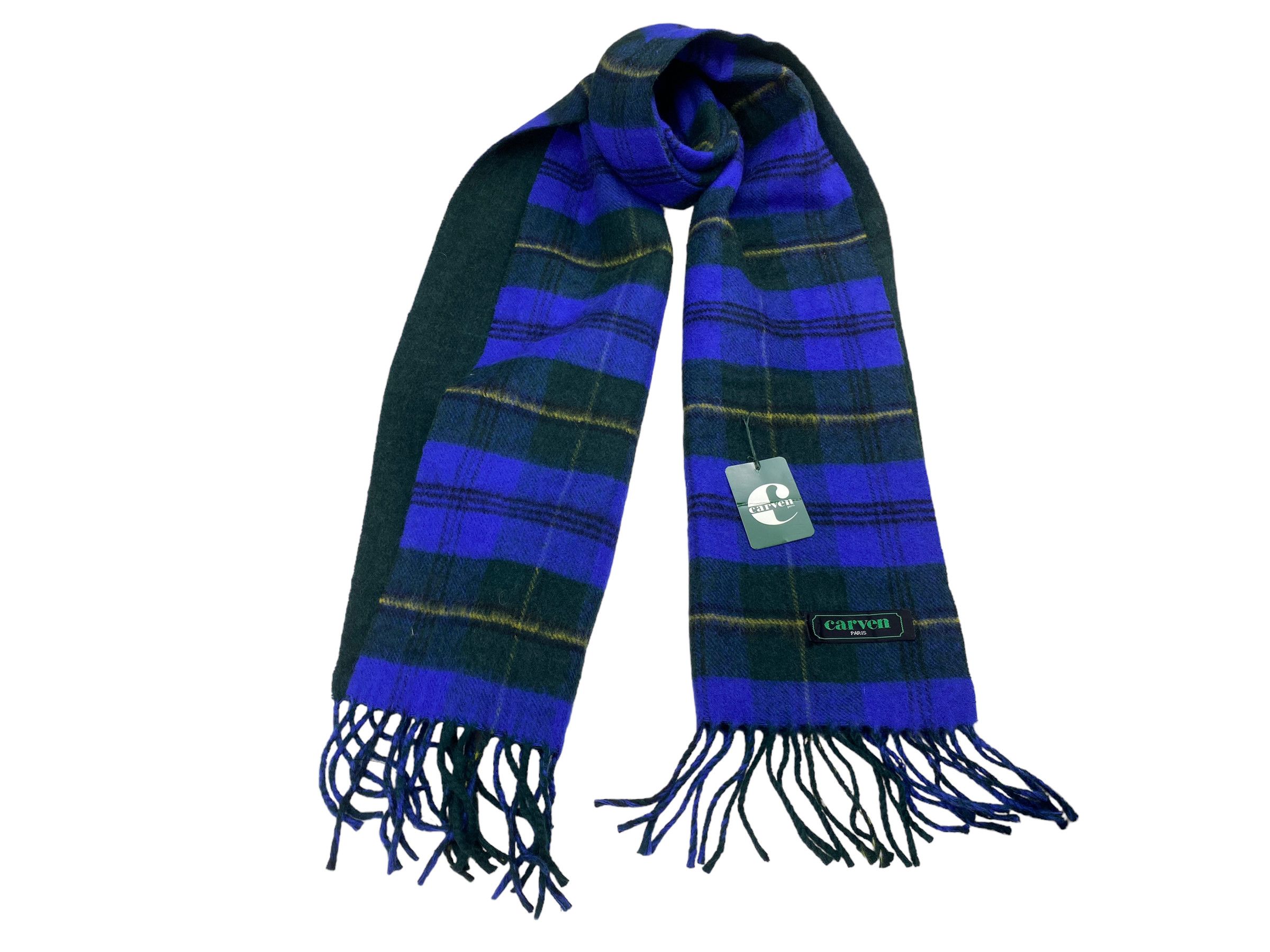 Carven Vintage Carven Paris Checkered Scarf 90s Silk Fashion Size ONE SIZE - 1 Thumbnail