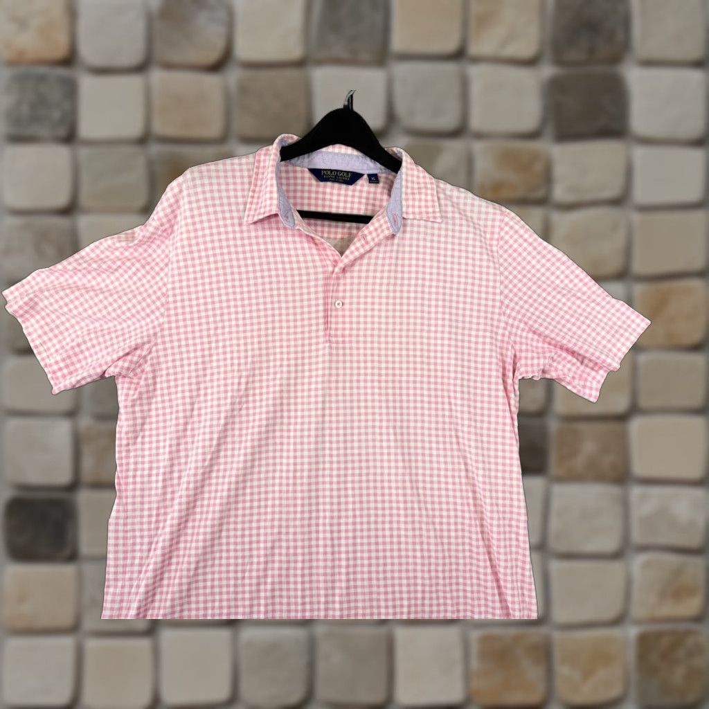 Polo Ralph Lauren Polo Golf Ralph Lauren Shirt Mens XL Pink Gingham Check Pima Cotton Preppy Size US XL / EU 56 / 4 - 1 Thumbnail