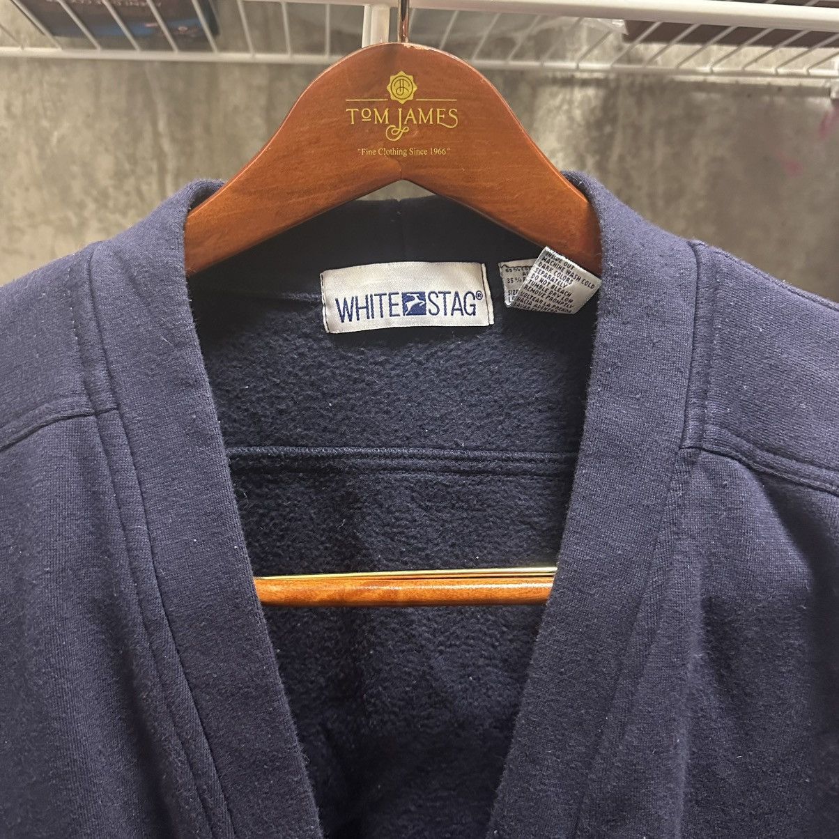 Other White Stag Navy Blue Button Cardigan Womens Large Sweatshirt Size L / US 10 / IT 46 - 3 Thumbnail