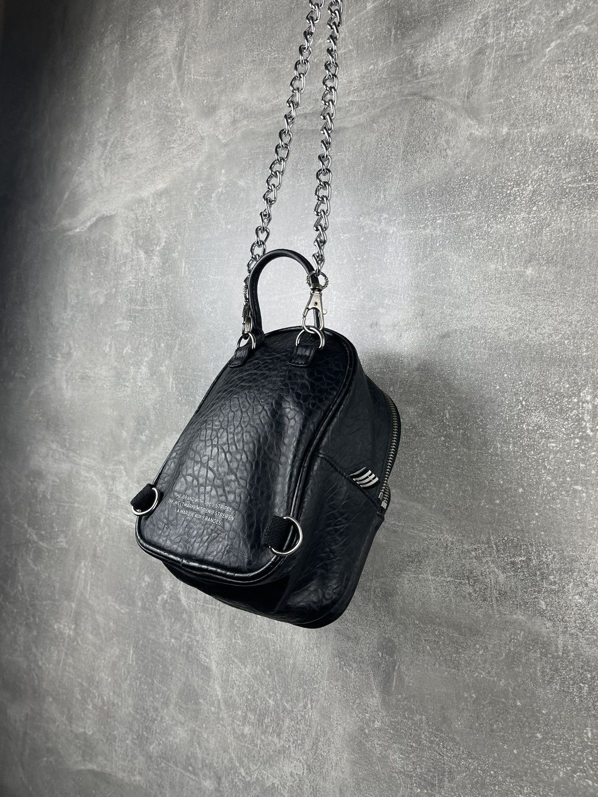 Adidas Adidas Originals Mini Leather Backpack with Chain Strap Size ONE SIZE - 6 Thumbnail