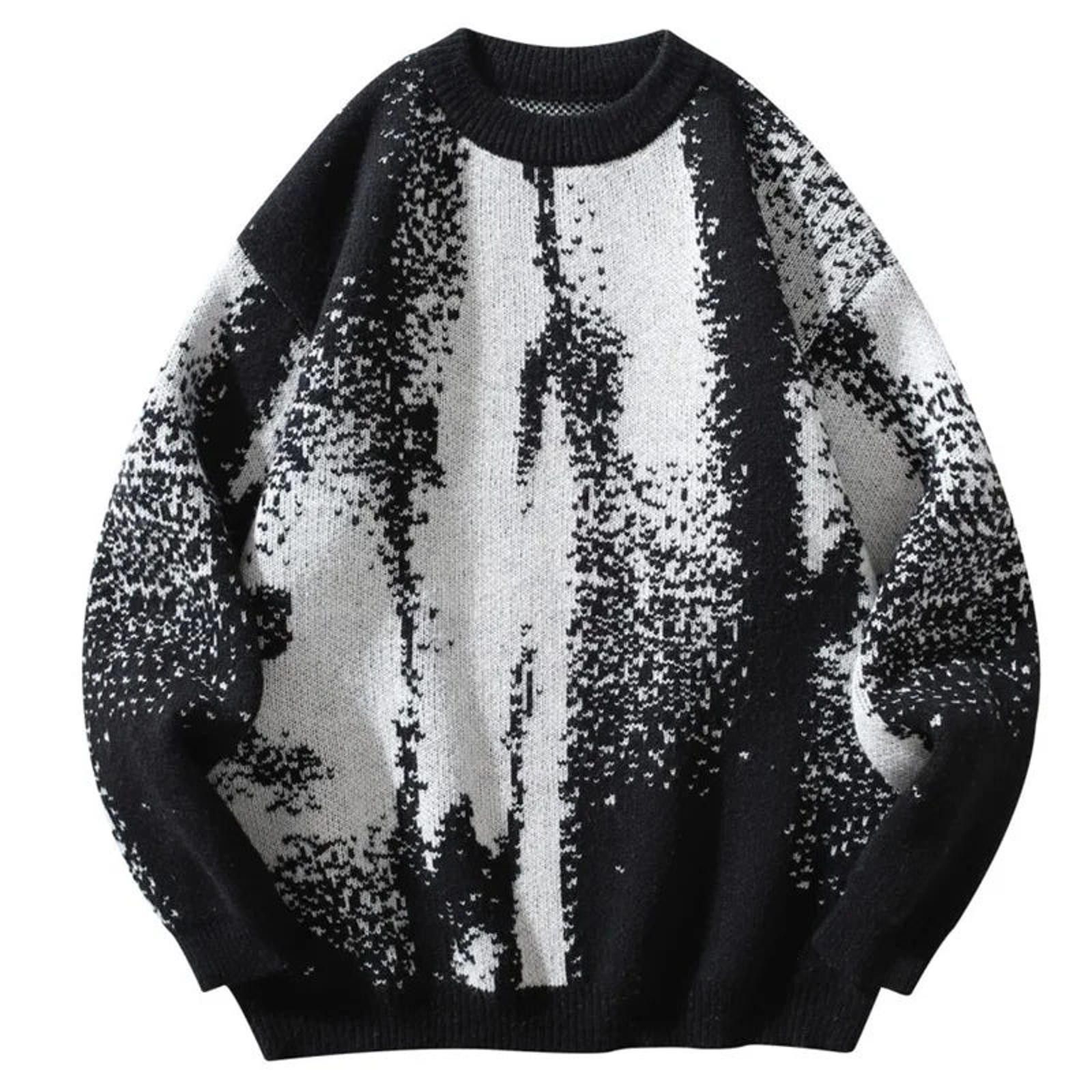 Vintage Abstract Print Crew Neck Sweater Size US M / EU 48-50 / 2 - 3 Thumbnail