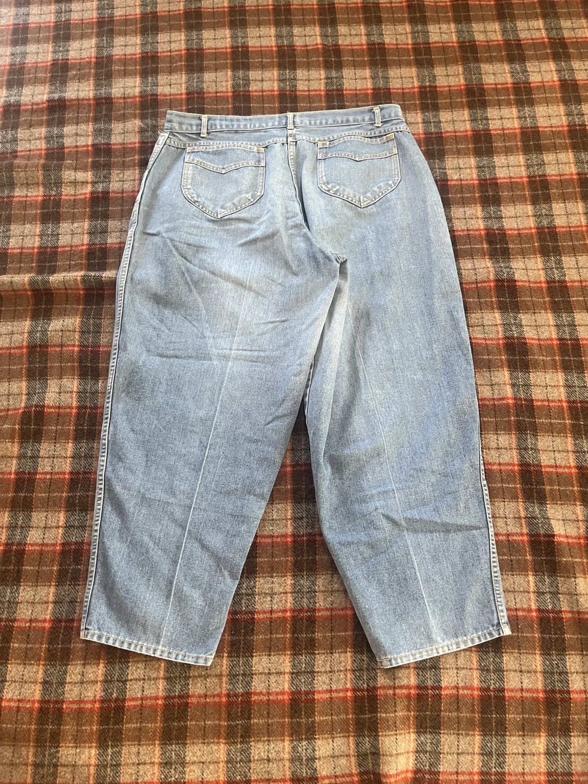 Other Vintage 90s super wide baggy pleated Light washed pants 36 Size US 35 - 8 Thumbnail