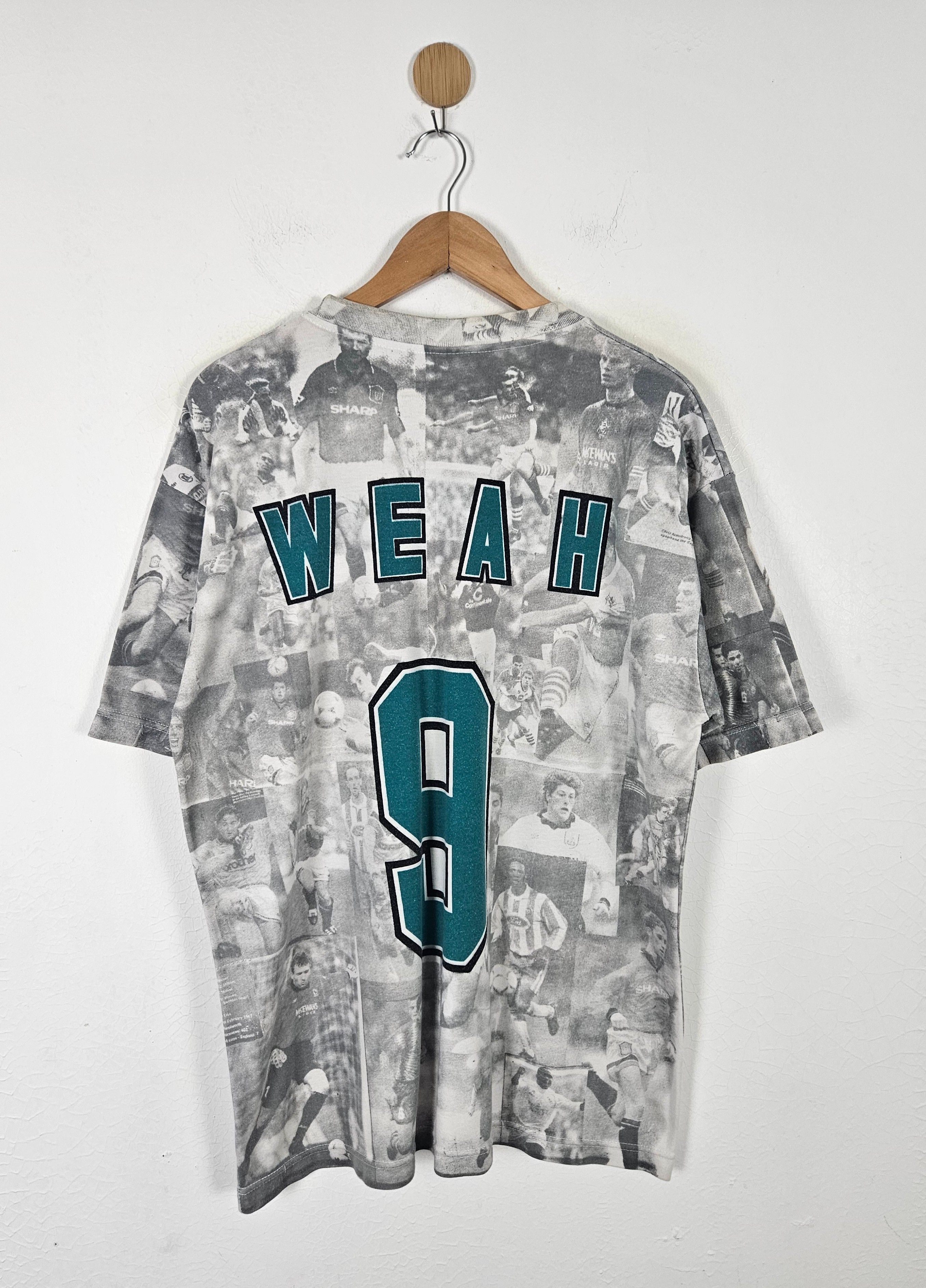 Vintage Vintage George Weah AC Milan legend overprint football shirt Size US S / EU 44-46 / 1 - 2 Thumbnail