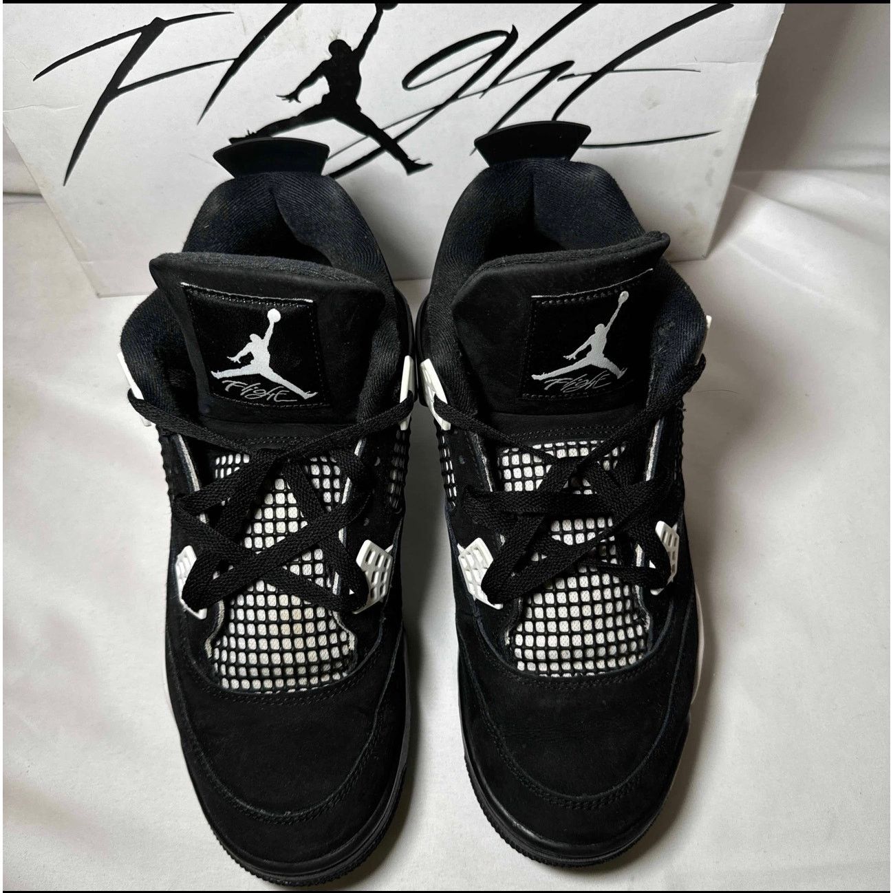 Jordan Brand × Nike Size 10 - Nike Air Jordan 4 Retro White Thunder Men's Shoes Size US 10 / EU 43 - 4 Thumbnail