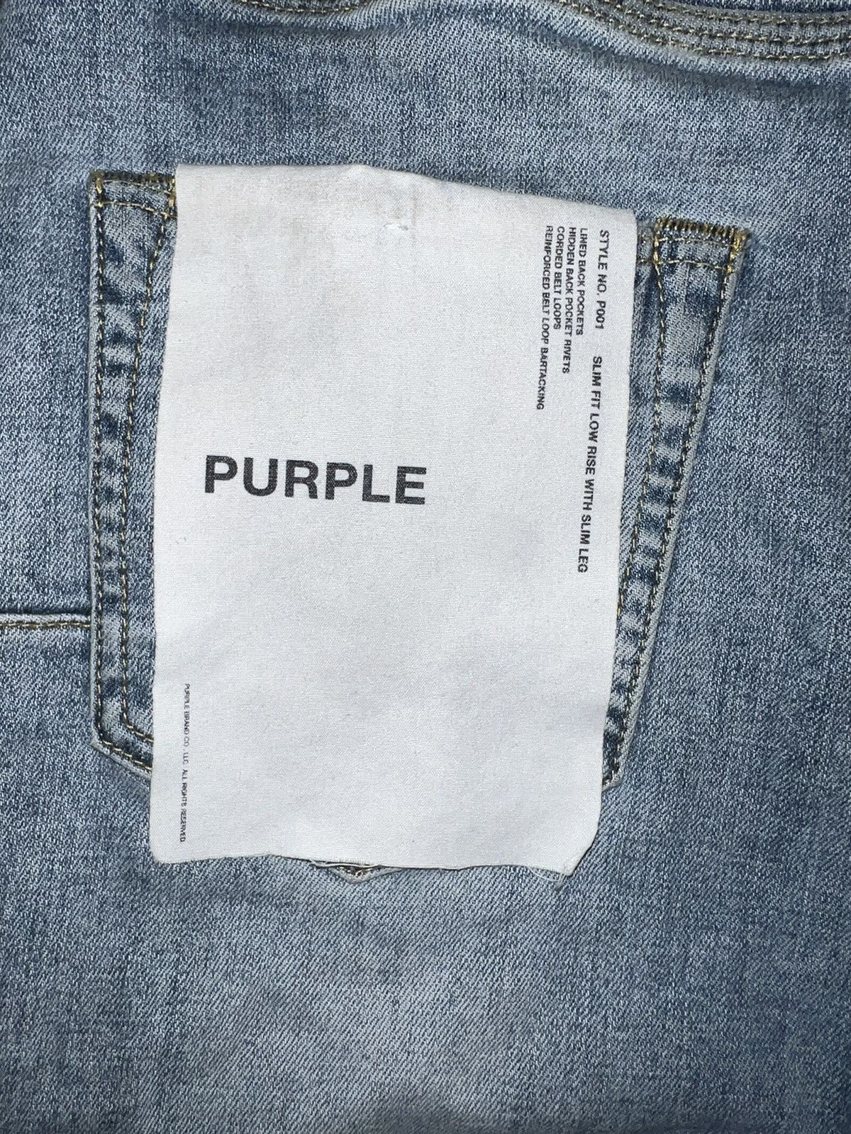 Purple Brand Purple Brand P001 Light Indigo Plain Vintage Size US 31 - 3 Thumbnail