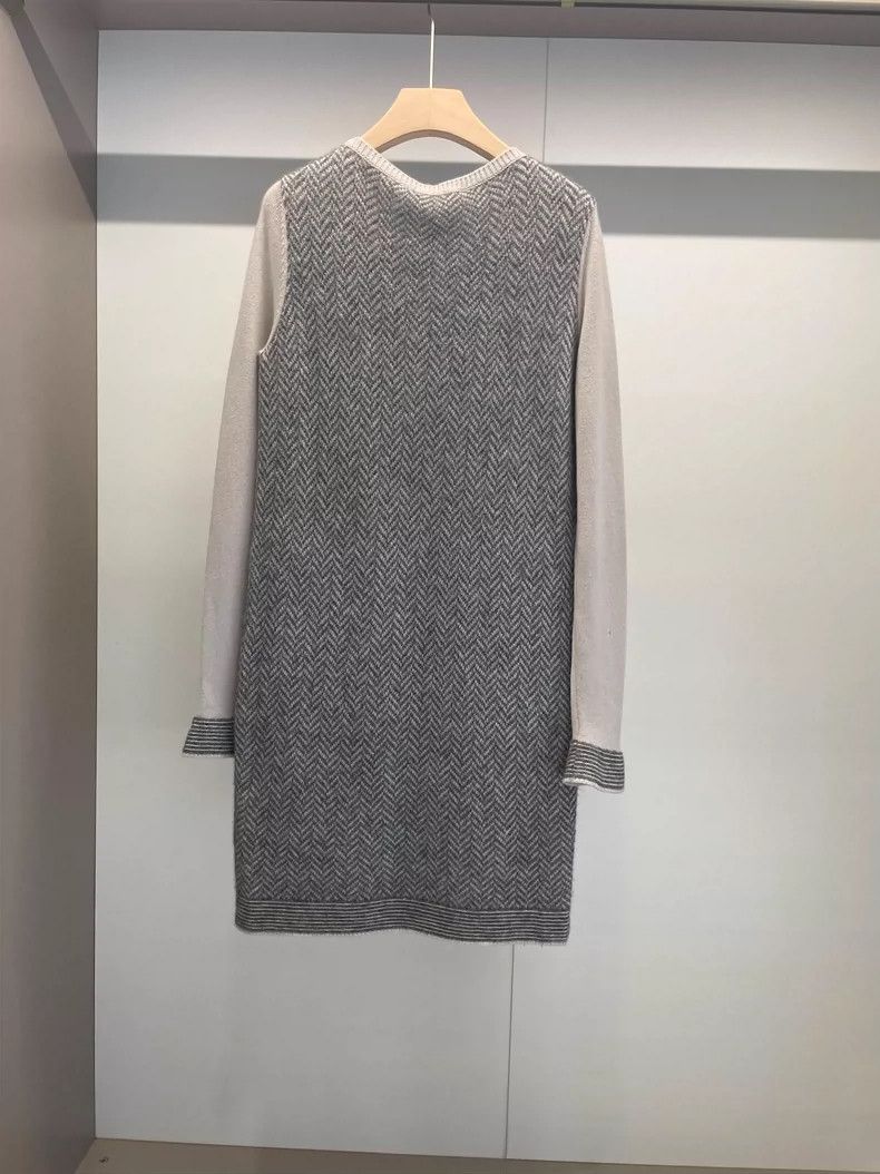 Loro Piana LORO PIANA Gray beige goat cashmere sweater dress Size M / US 6-8 / IT 42-44 - 2 Thumbnail