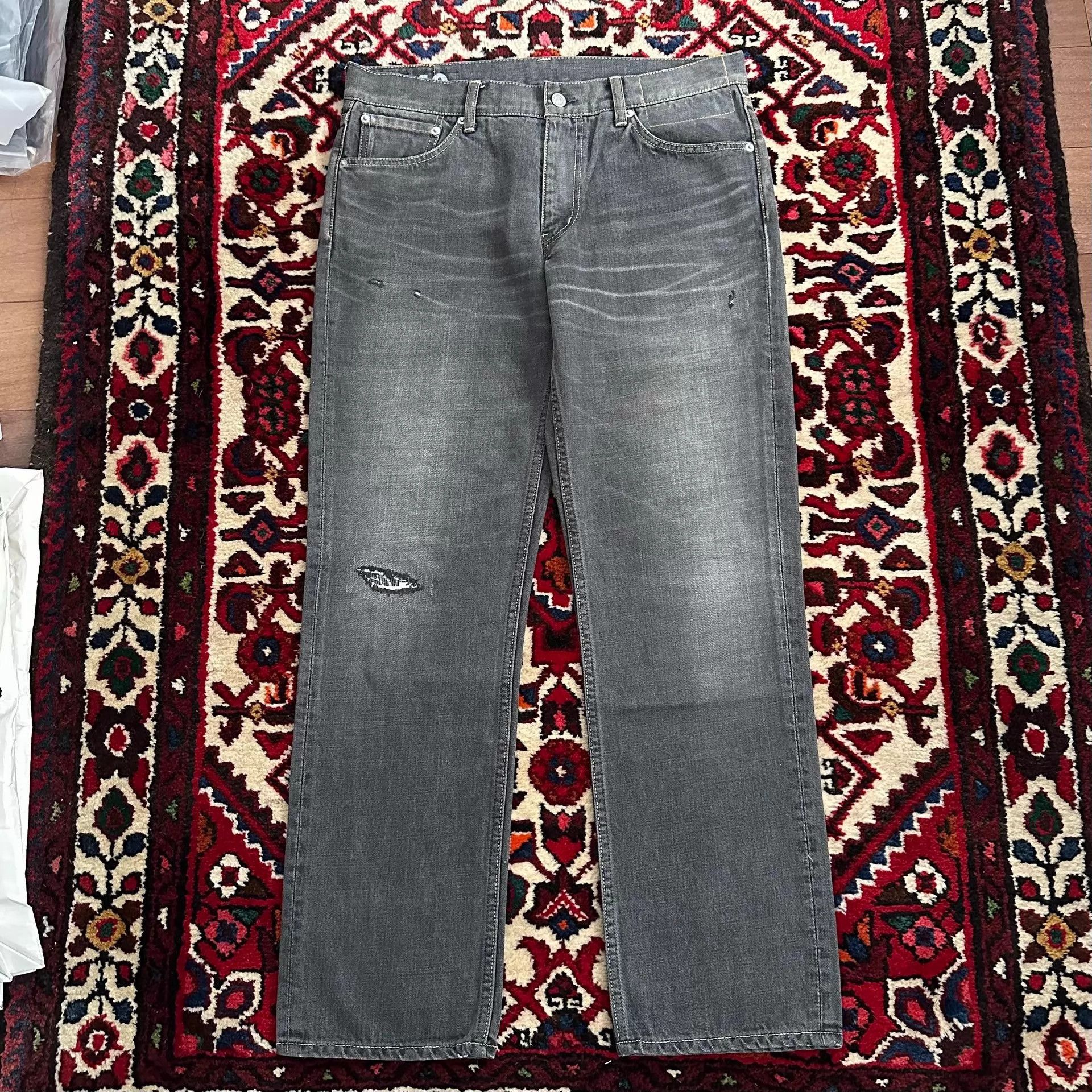 Visvim Gray Distressed Denim Pants Size 34 Size US 34 / EU 50 - 1 Thumbnail