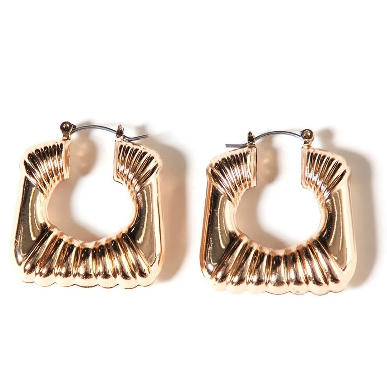 Other FASHION NOVA Gold Don’t Test Me Hoop Earrings NWY Size ONE SIZE - 4 Thumbnail