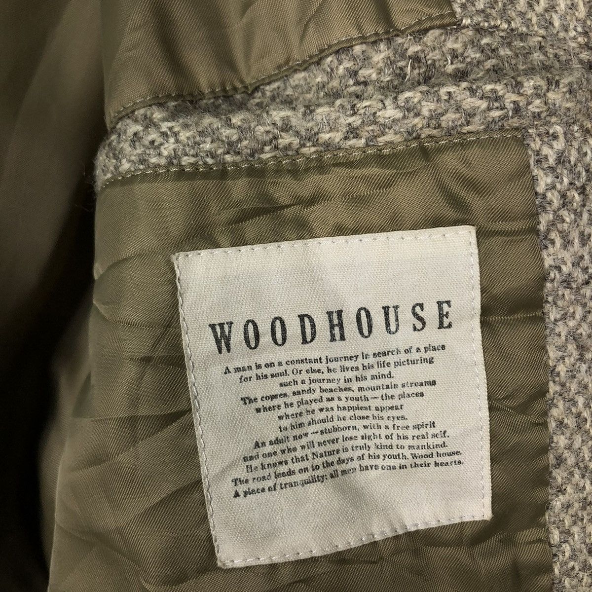 Vintage 🔥VINTAGE WOOL BOMBER JACKET HERRINGBONE WOODHOUSE JAPAN Size US M / EU 48-50 / 2 - 17 Thumbnail