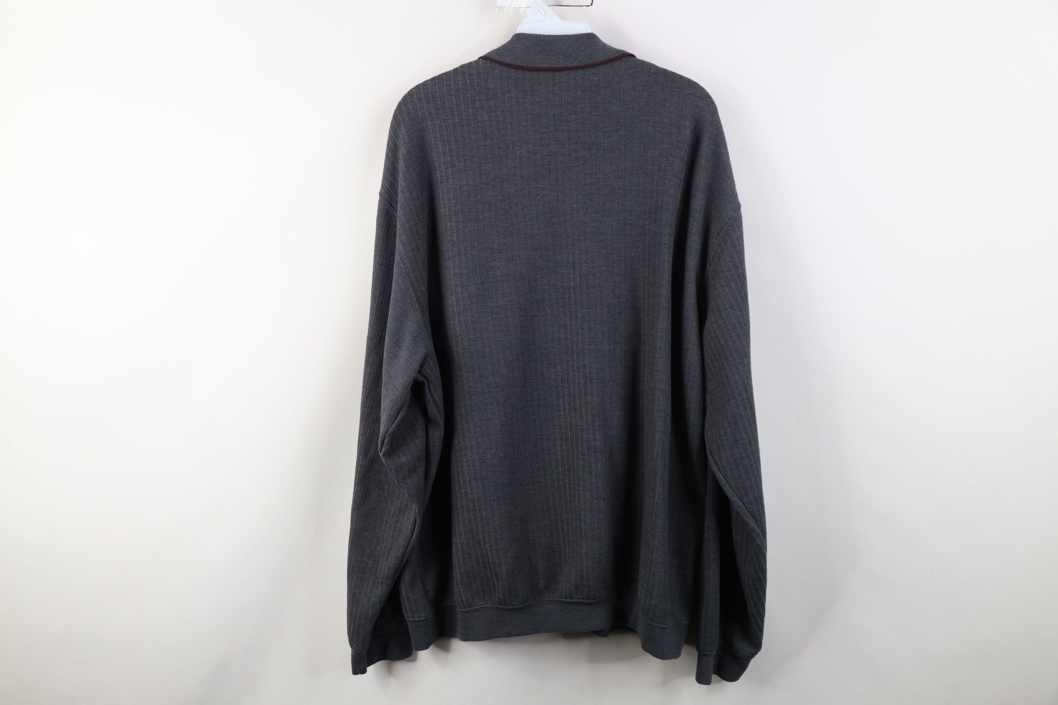 Vintage Vintage 90s Streetwear Ribbed Knit Pullover Long Sleeve Polo Size US XL / EU 56 / 4 - 8 Thumbnail