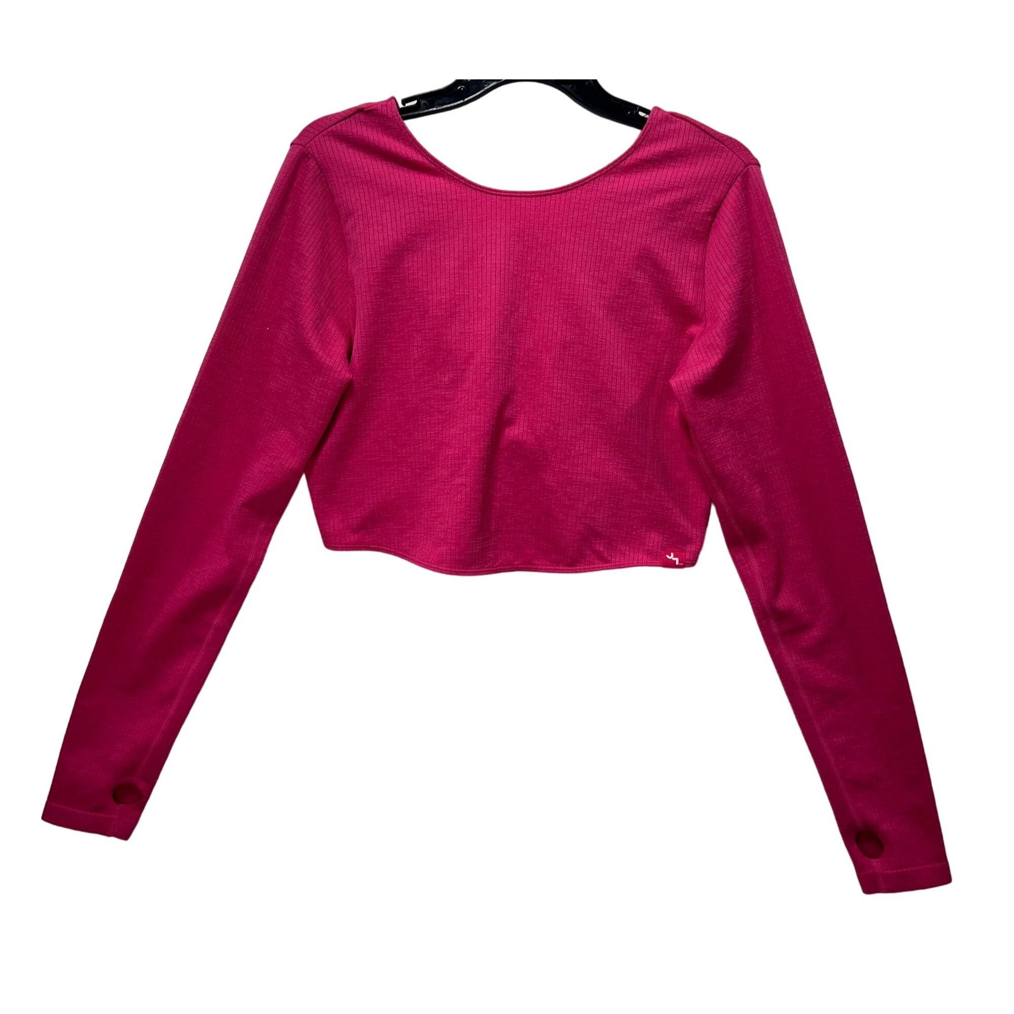 Other JoyLab - Women's Long Sleeve Crop Top - Pink - XXL Size XXL / US 16-18 / IT 52-54 - 4 Thumbnail