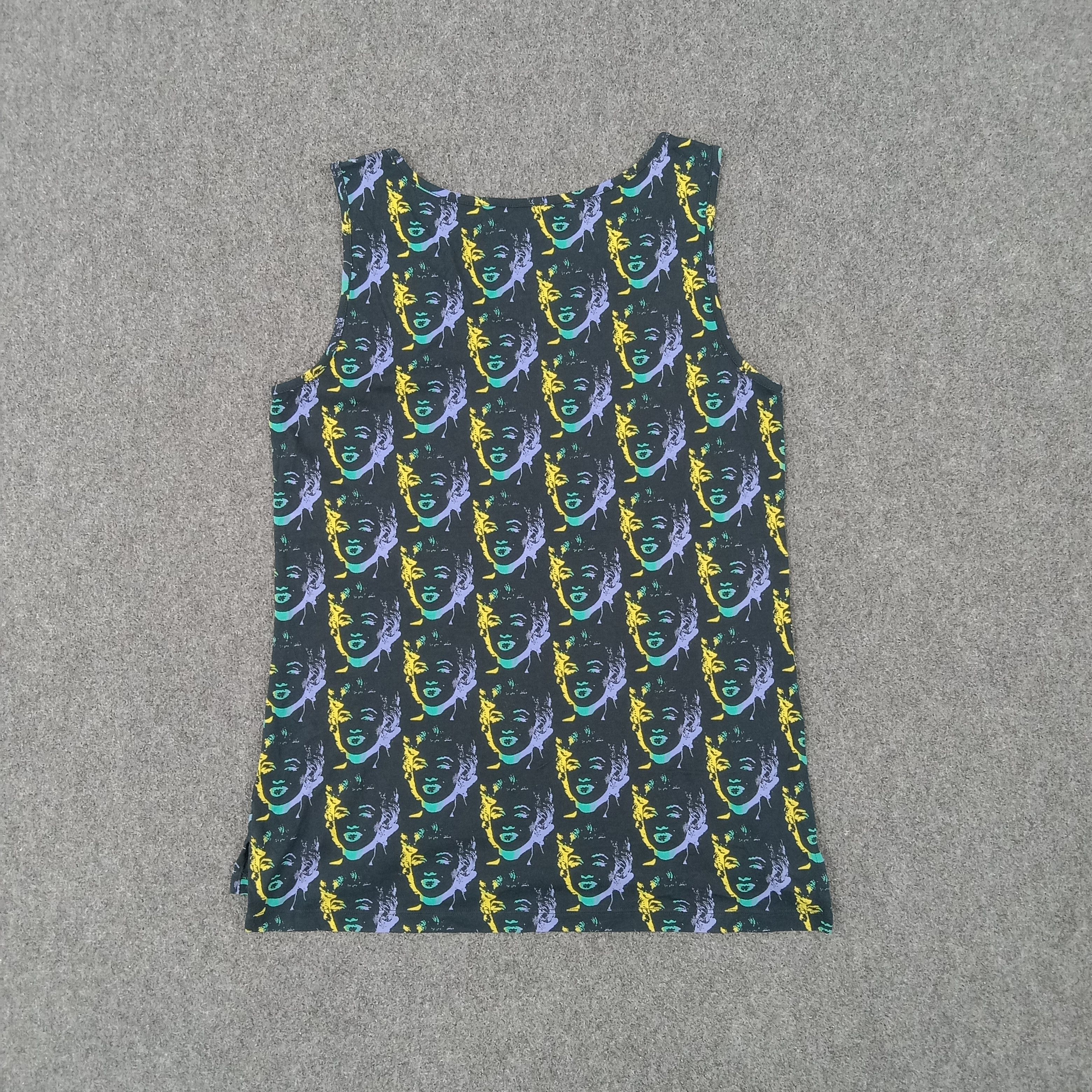 Andy Warhol × Japanese Brand × Vintage Andy Warhol Fullprint Marilyn Monroe Sleeveless Tshirt Size US S / EU 44-46 / 1 - 3 Thumbnail