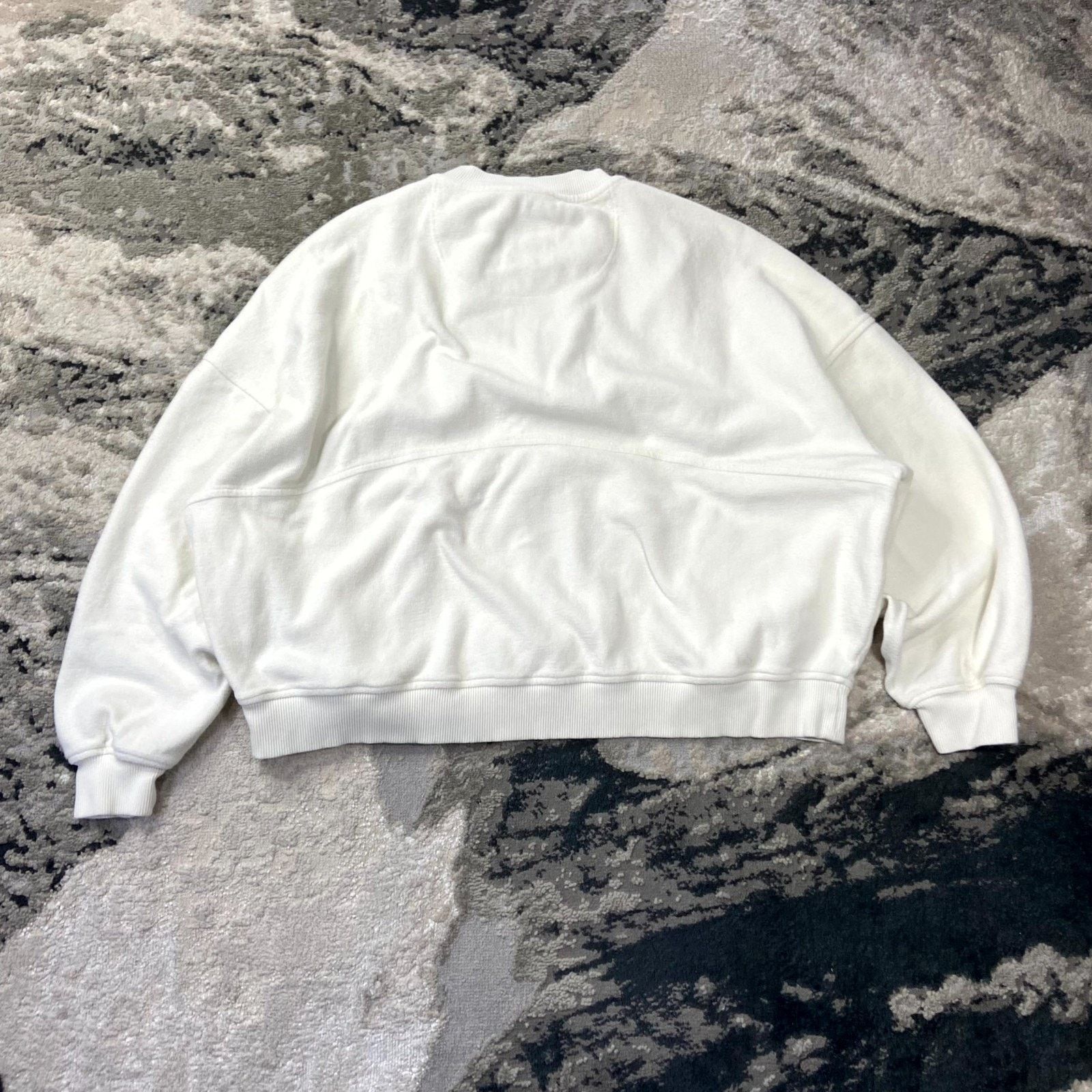 & Other Stories Aerie Bomber Jacket Womens Small White Ribbed Classic Fit Size S / US 4 / IT 40 - 2 Thumbnail