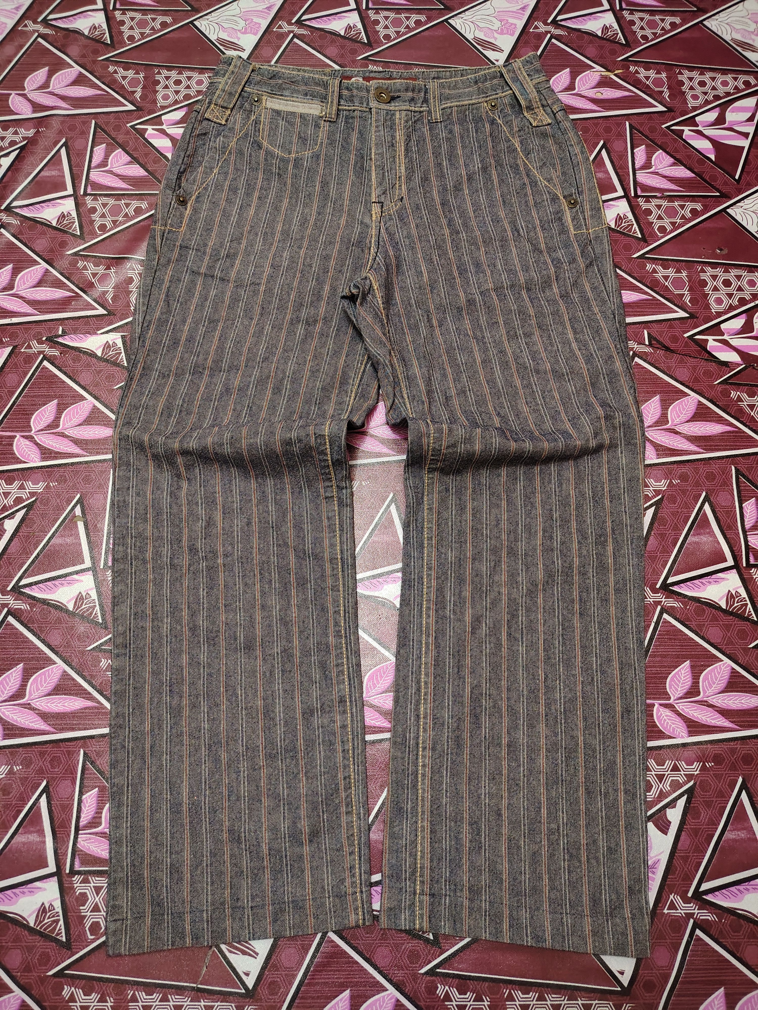 Designer × Japanese Brand Guys in America Jeans Striped baggy style Size US 32 / EU 48 - 1 Thumbnail