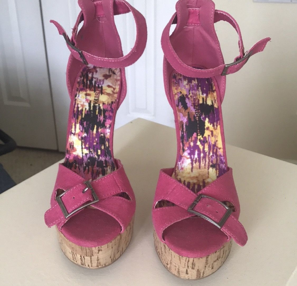 Other PINK CORK SANDALS W/ ADJUSTABLE BUCKLES NWOT Size US 7.5 / IT 37.5 - 7 Thumbnail
