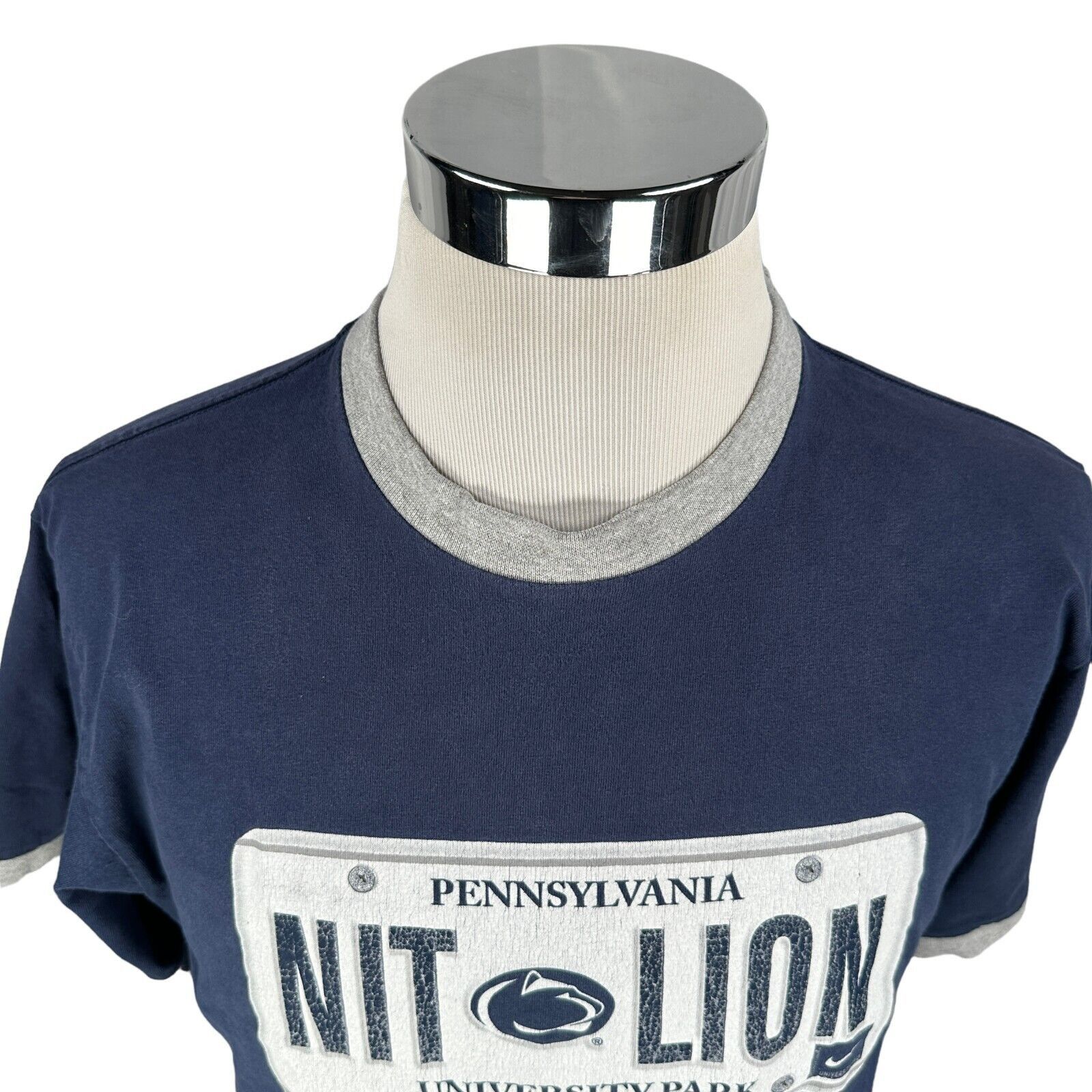 Nike Vintage Nike Penn State Ringer T-Shirt Medium Navy 90s Size US M / EU 48-50 / 2 - 2 Thumbnail