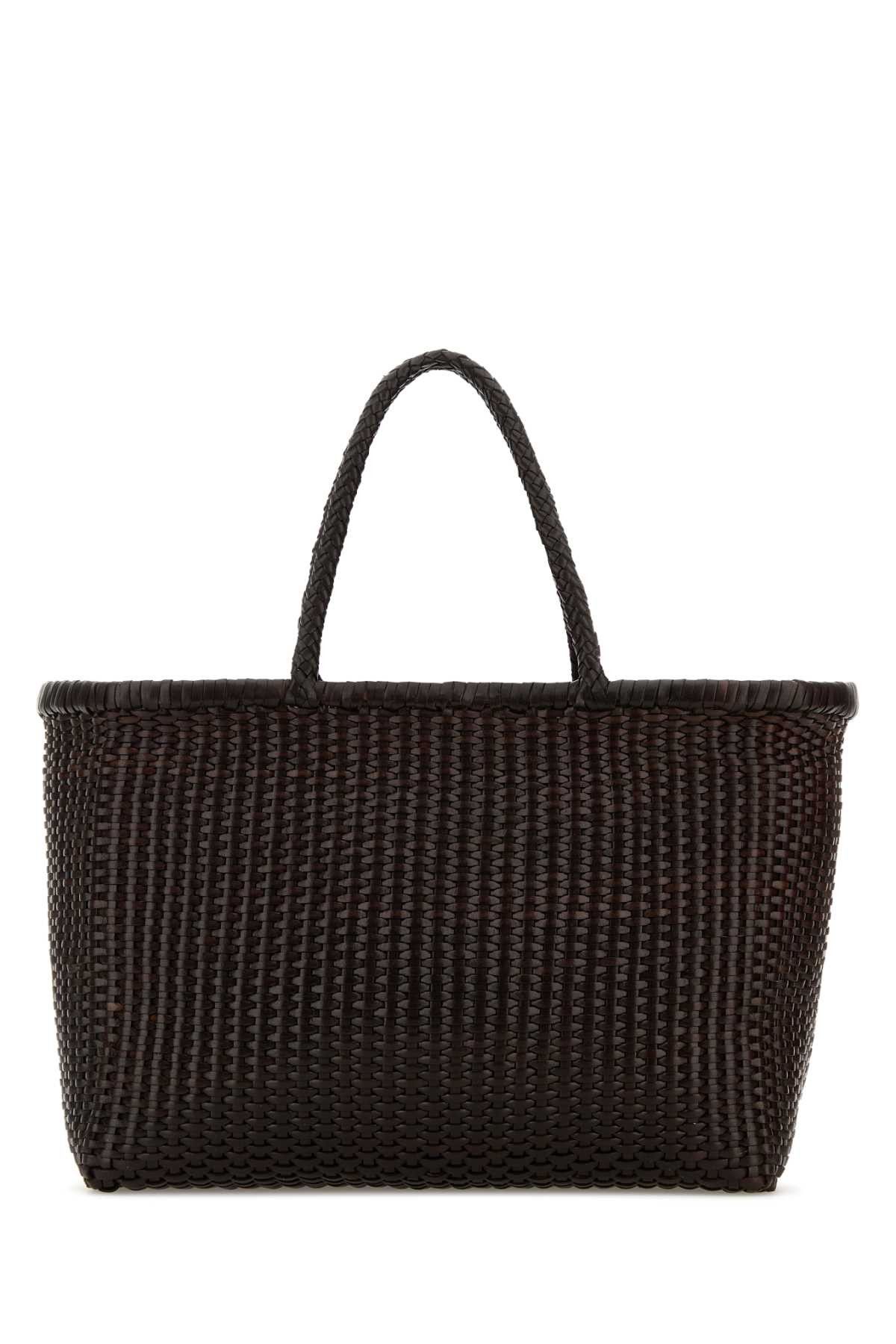 Dragon Diffusion Dark Brown Leather B Weave Bucket Bag Size ONE SIZE - 1 Thumbnail