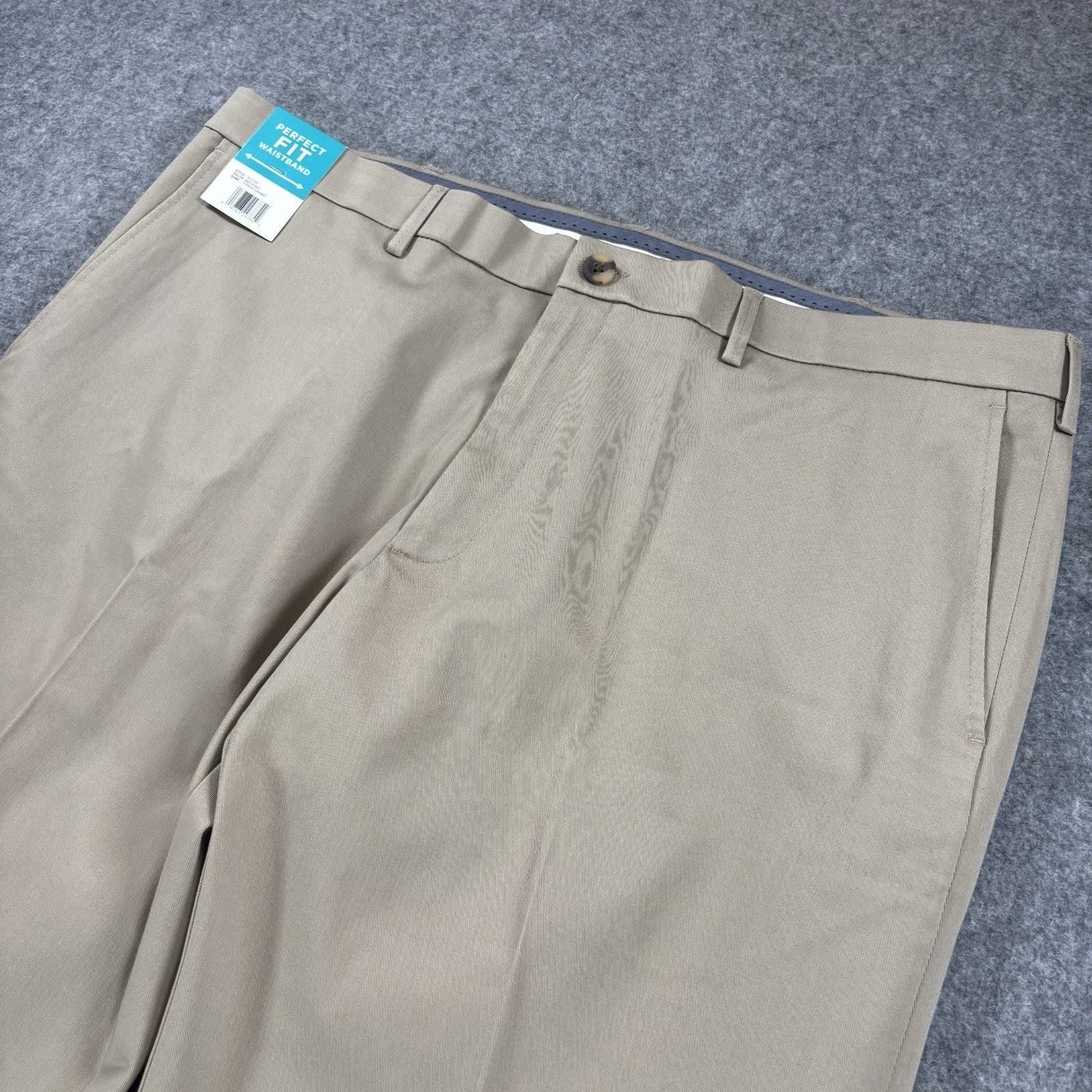 Haggar Haggar Mens Pants 40x30 Straight Khaki Perfect Fit Waistband Size US 40 / EU 56 - 2 Thumbnail
