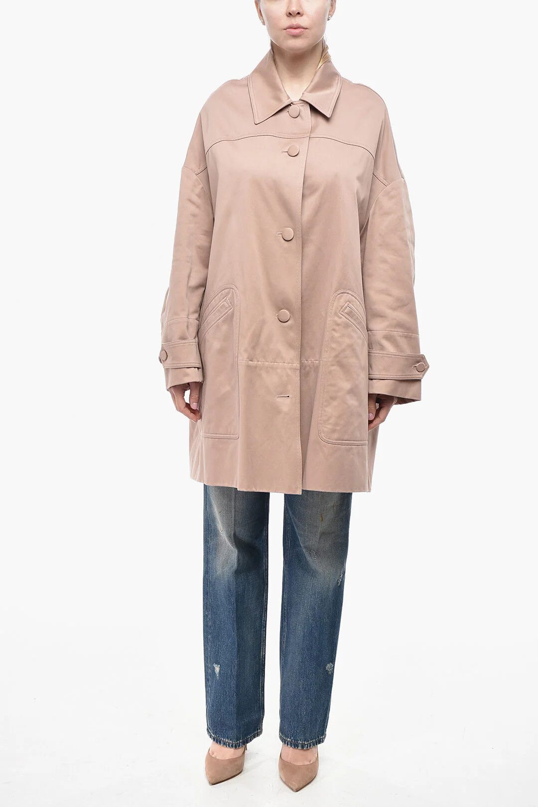 Dries Van Noten og1mm0426 Cotton Coat in Pink Size XS / US 0-2 / IT 36-38 - 3 Thumbnail